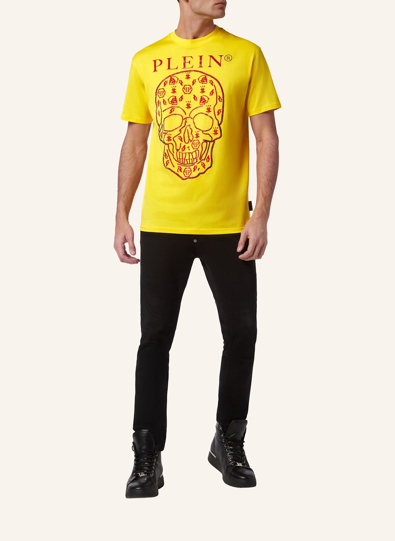 PHILIPP PLEIN T-Shirt: GELB