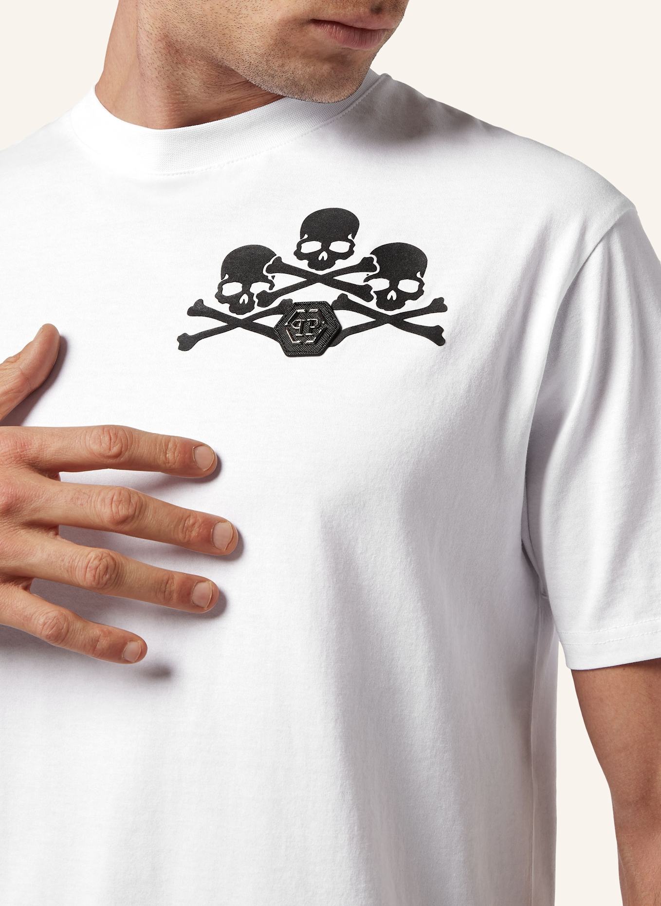 PHILIPP PLEIN T-Shirt SKULL: WEISS