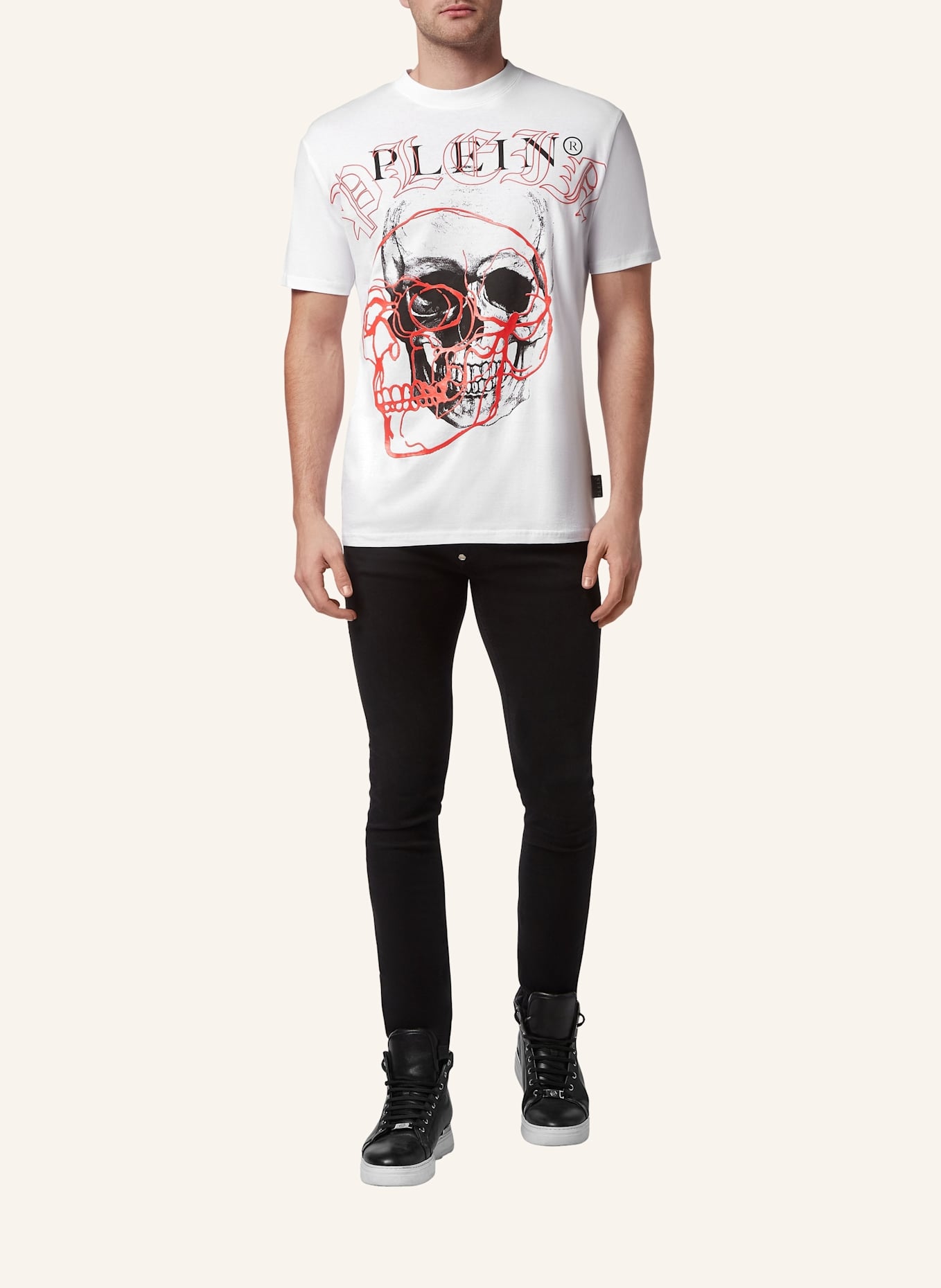 PHILIPP PLEIN T-Shirt: WEISS