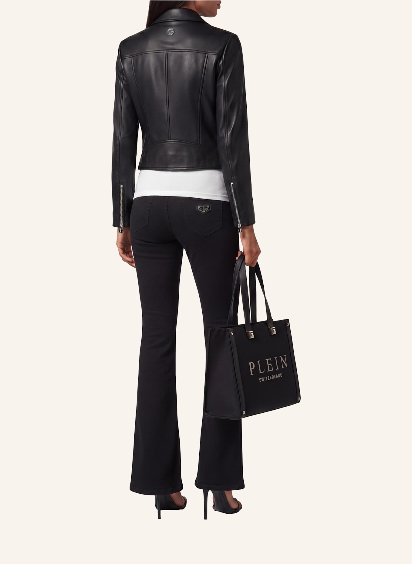 PHILIPP PLEIN Schlaghosen-Passform BASIC: SCHWARZ