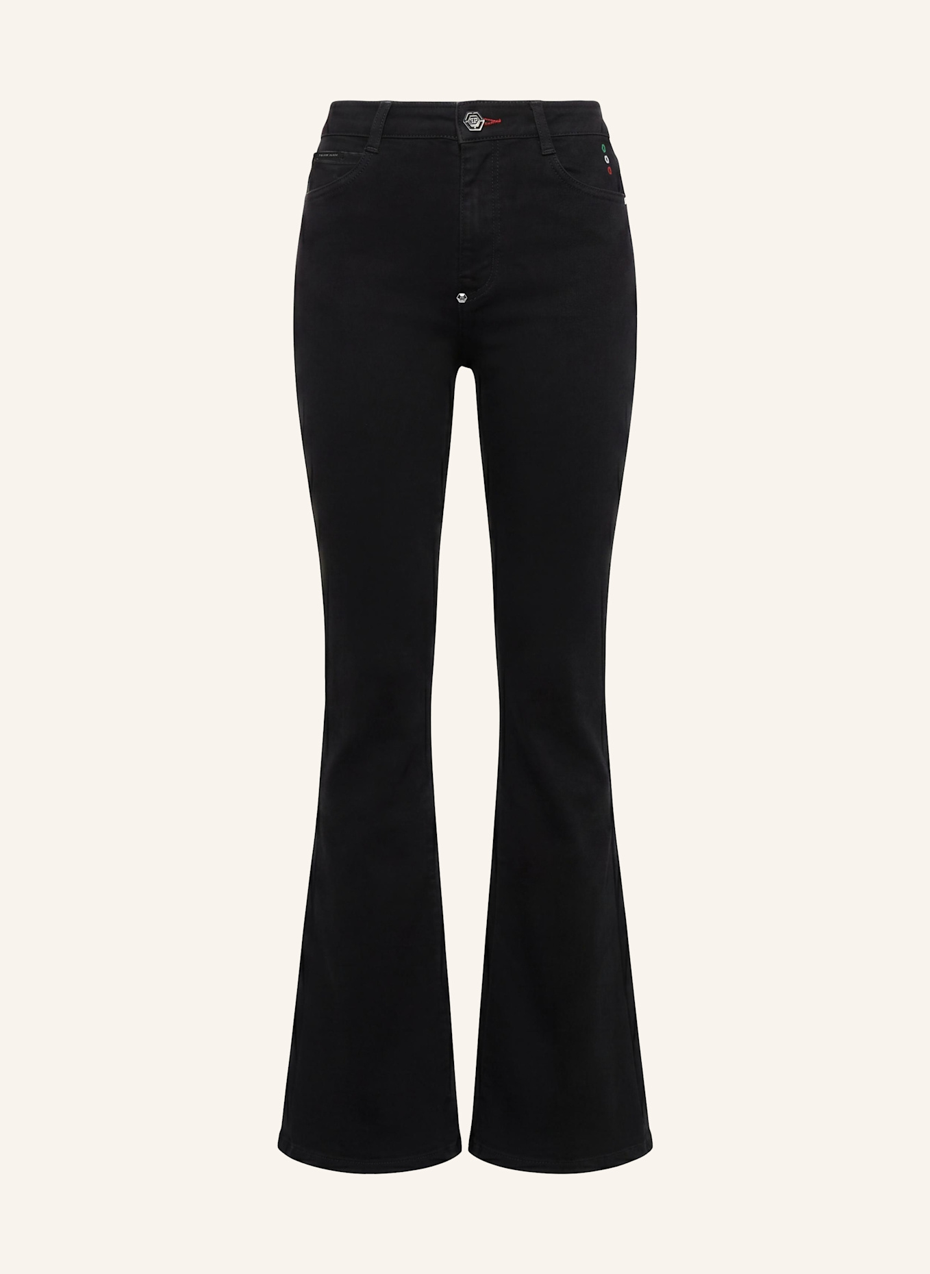 PHILIPP PLEIN Schlaghosen-Passform BASIC: SCHWARZ