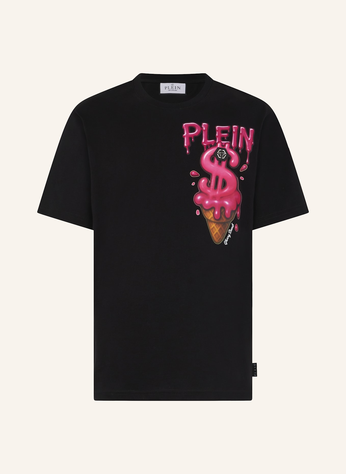 PHILIPP PLEIN T-Shirt Rundhalsausschnitt Ss: SCHWARZ