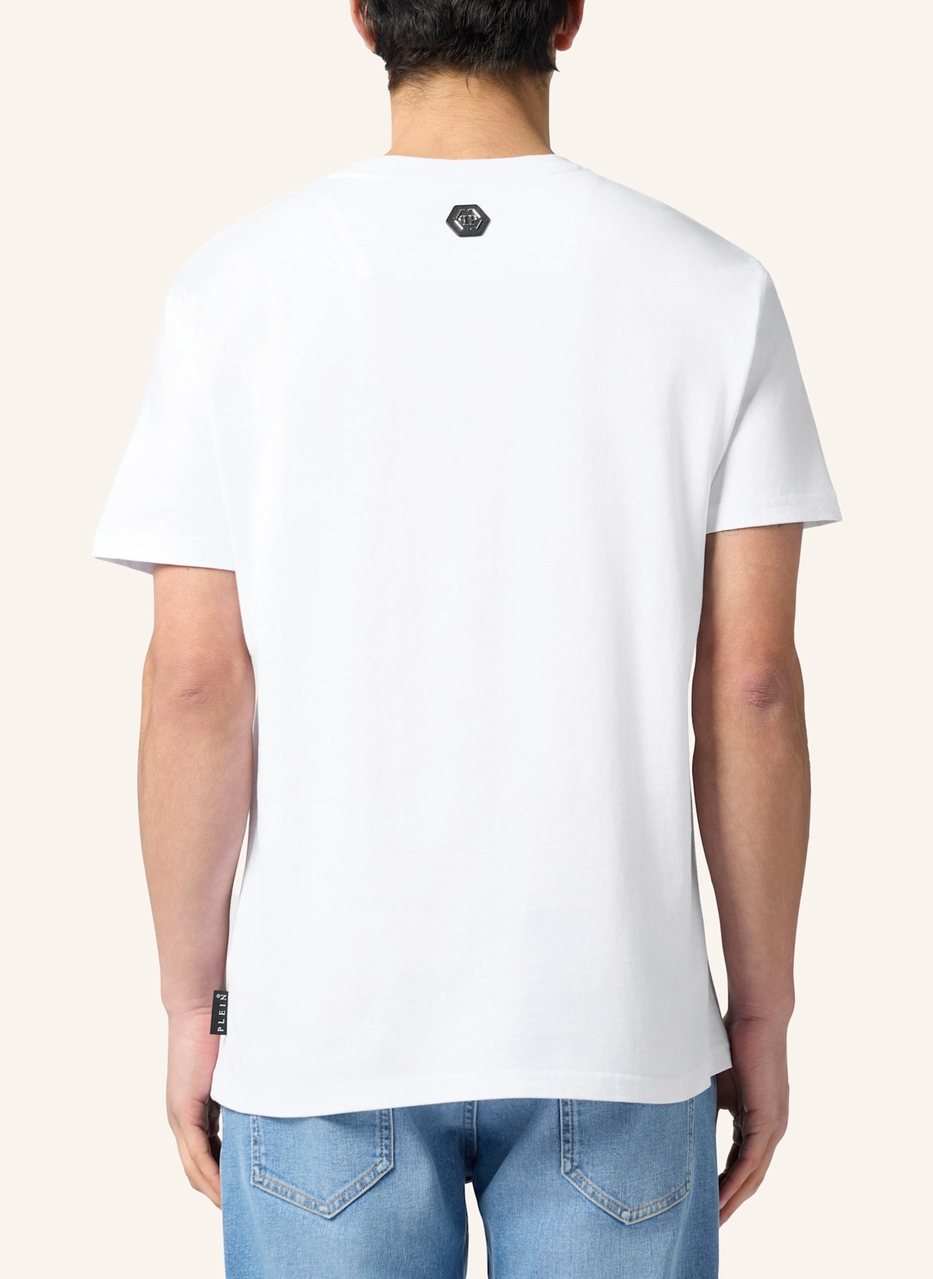 PHILIPP PLEIN T-Shirt Rundhalsausschnitt Ss SKULL: WEISS
