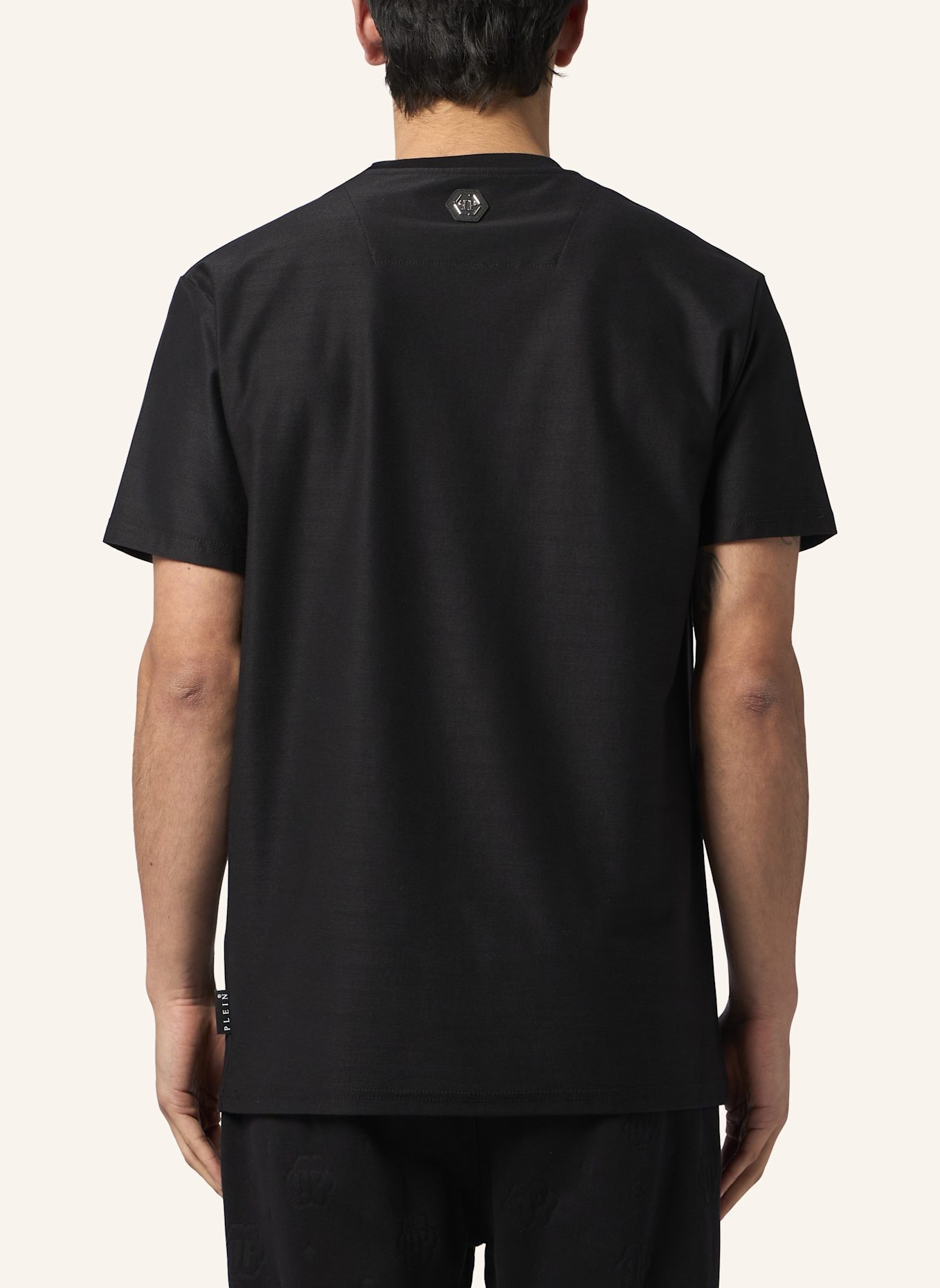 PHILIPP PLEIN T-Shirt Rundhalsausschnitt Ss SKULL: SCHWARZ