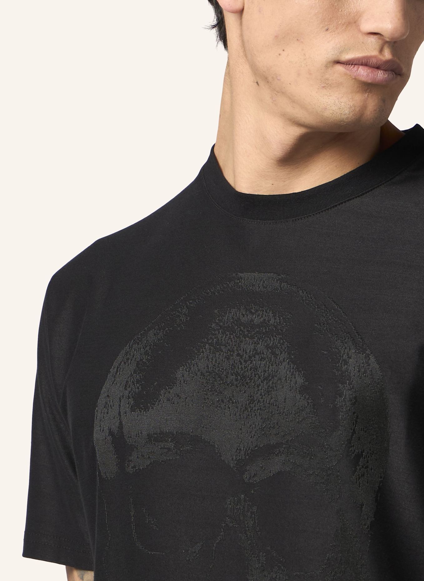 PHILIPP PLEIN T-Shirt Rundhalsausschnitt Ss SKULL: SCHWARZ