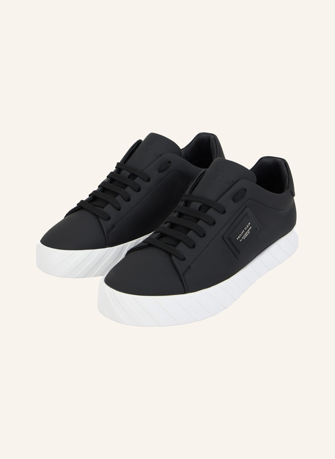 PHILIPP PLEIN Lo-Top Turnschuhe PLACCA: SCHWARZ
