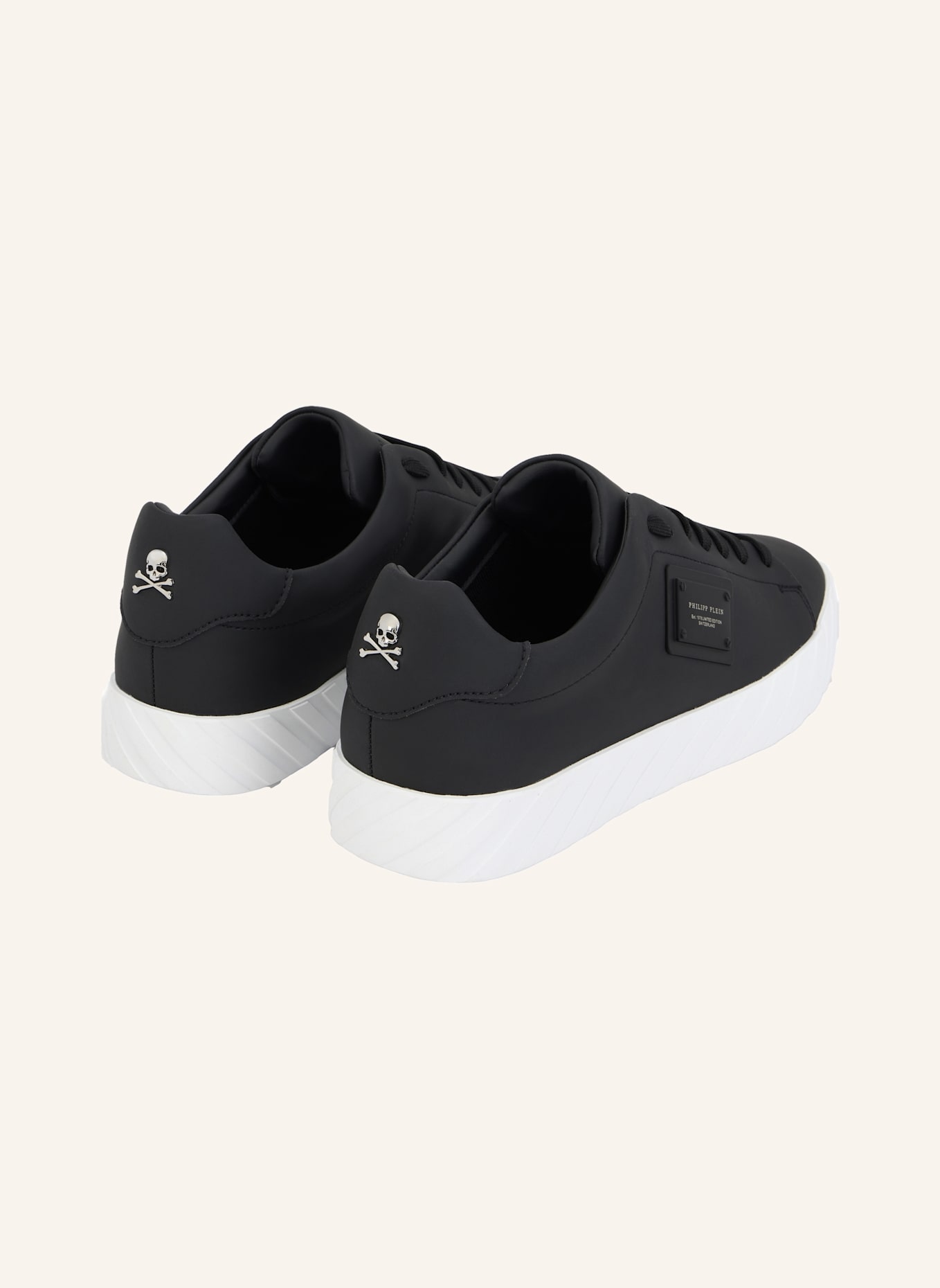 PHILIPP PLEIN Lo-Top Turnschuhe PLACCA: SCHWARZ