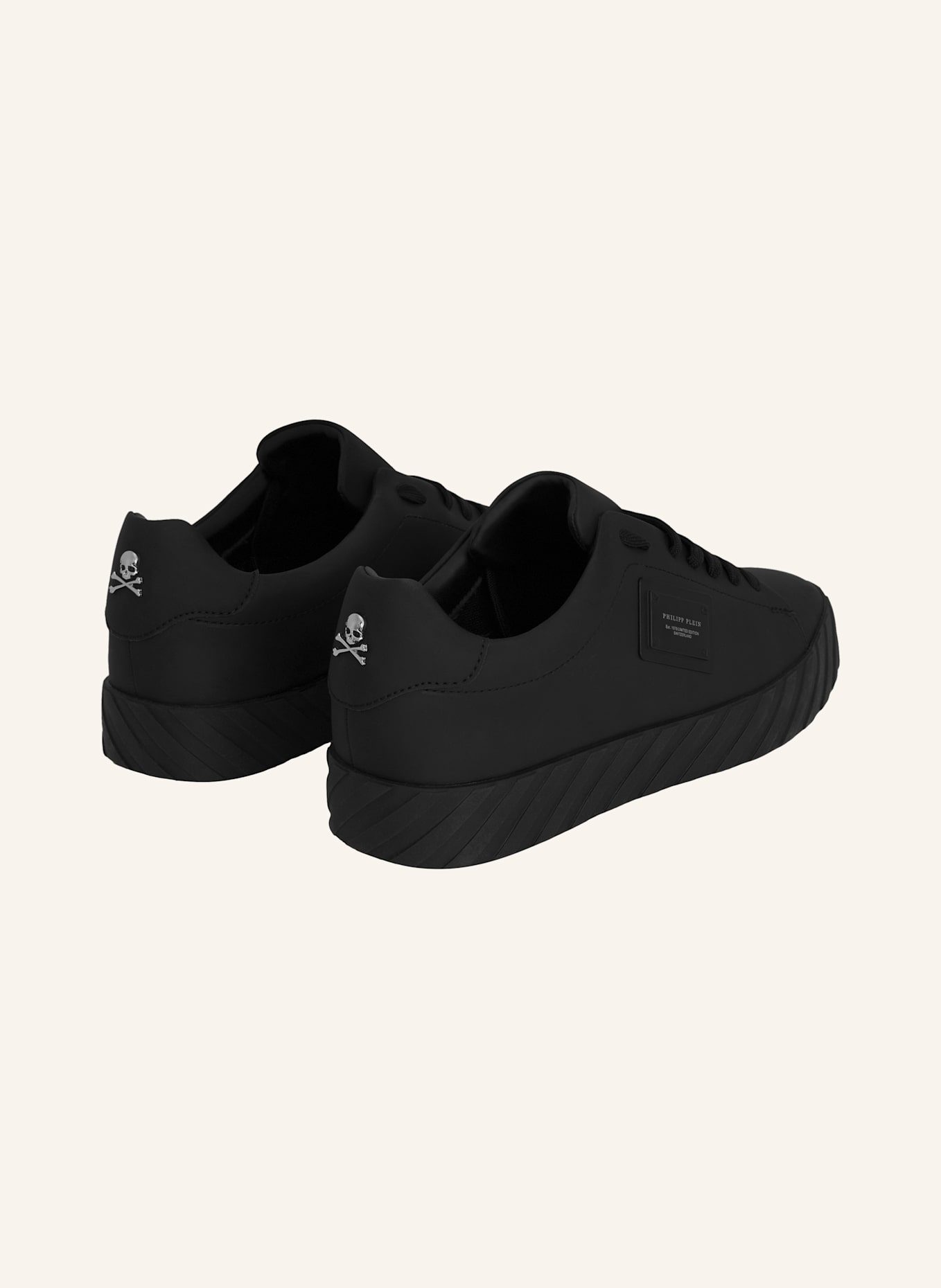 PHILIPP PLEIN Lo-Top Turnschuhe PLACCA: SCHWARZ