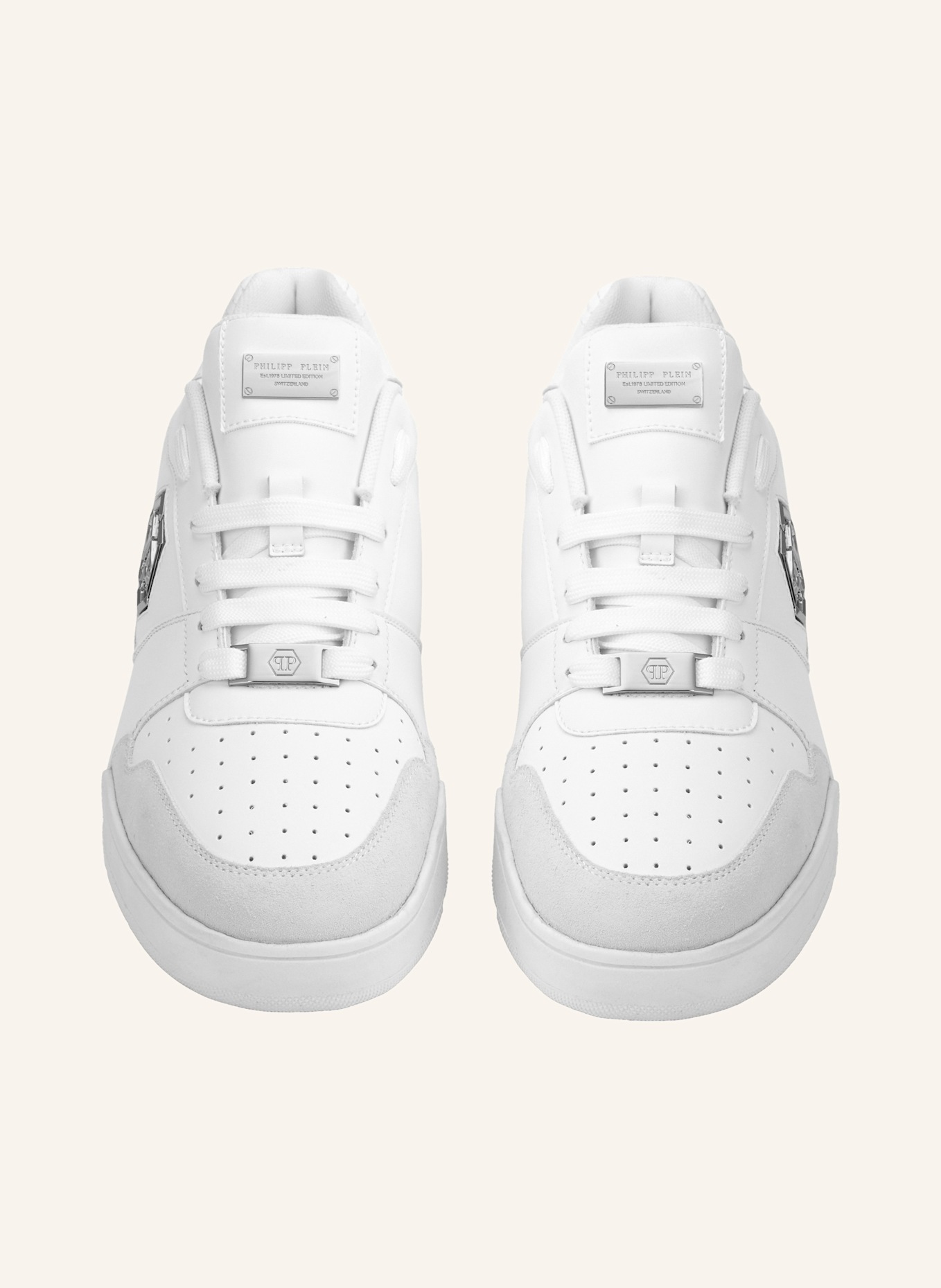 PHILIPP PLEIN Lo-Top Turnschuhe P-FORCE 78: WEISS
