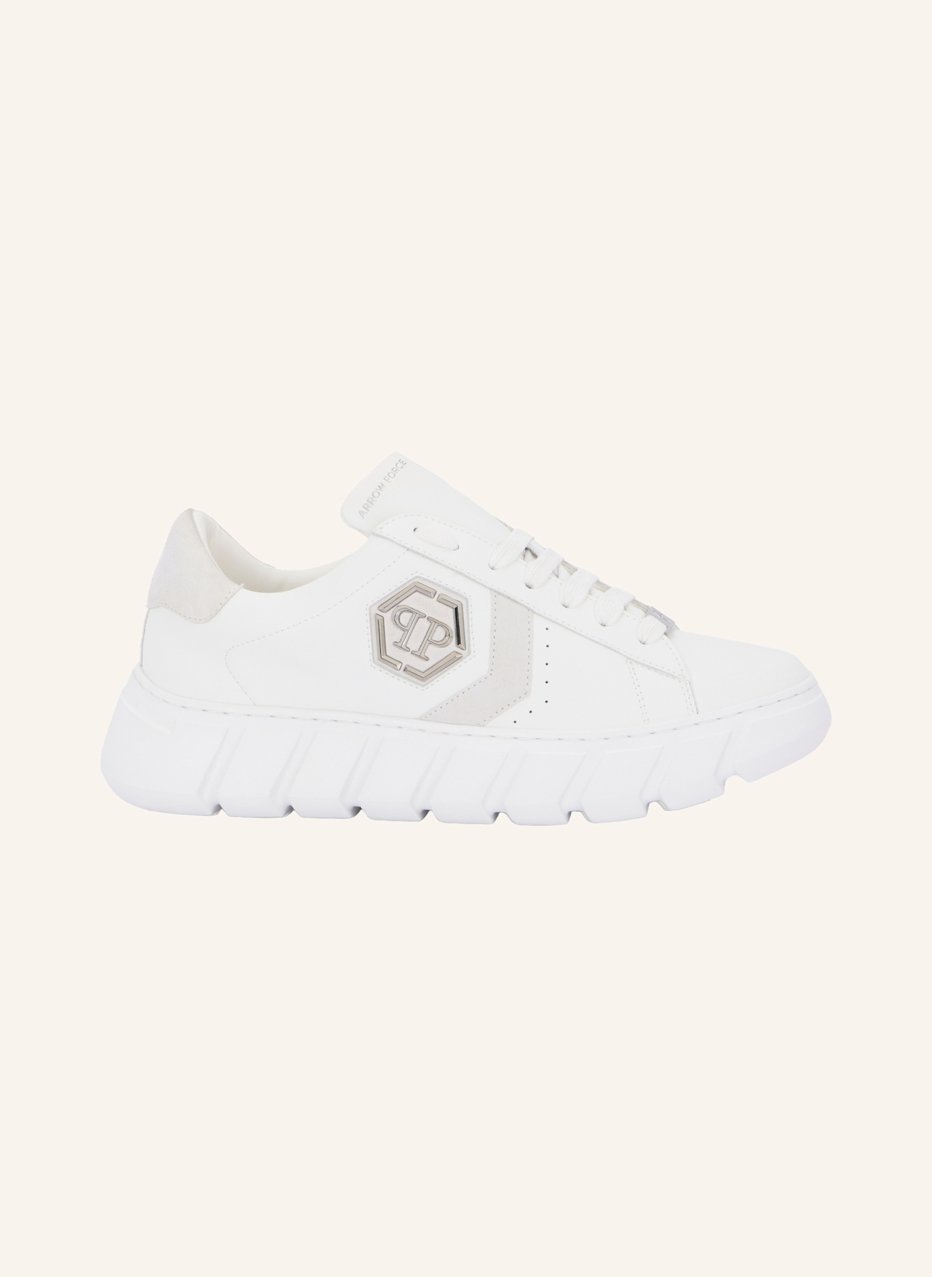 PHILIPP PLEIN Lo-Top Turnschuhe HEXAGON: WEISS