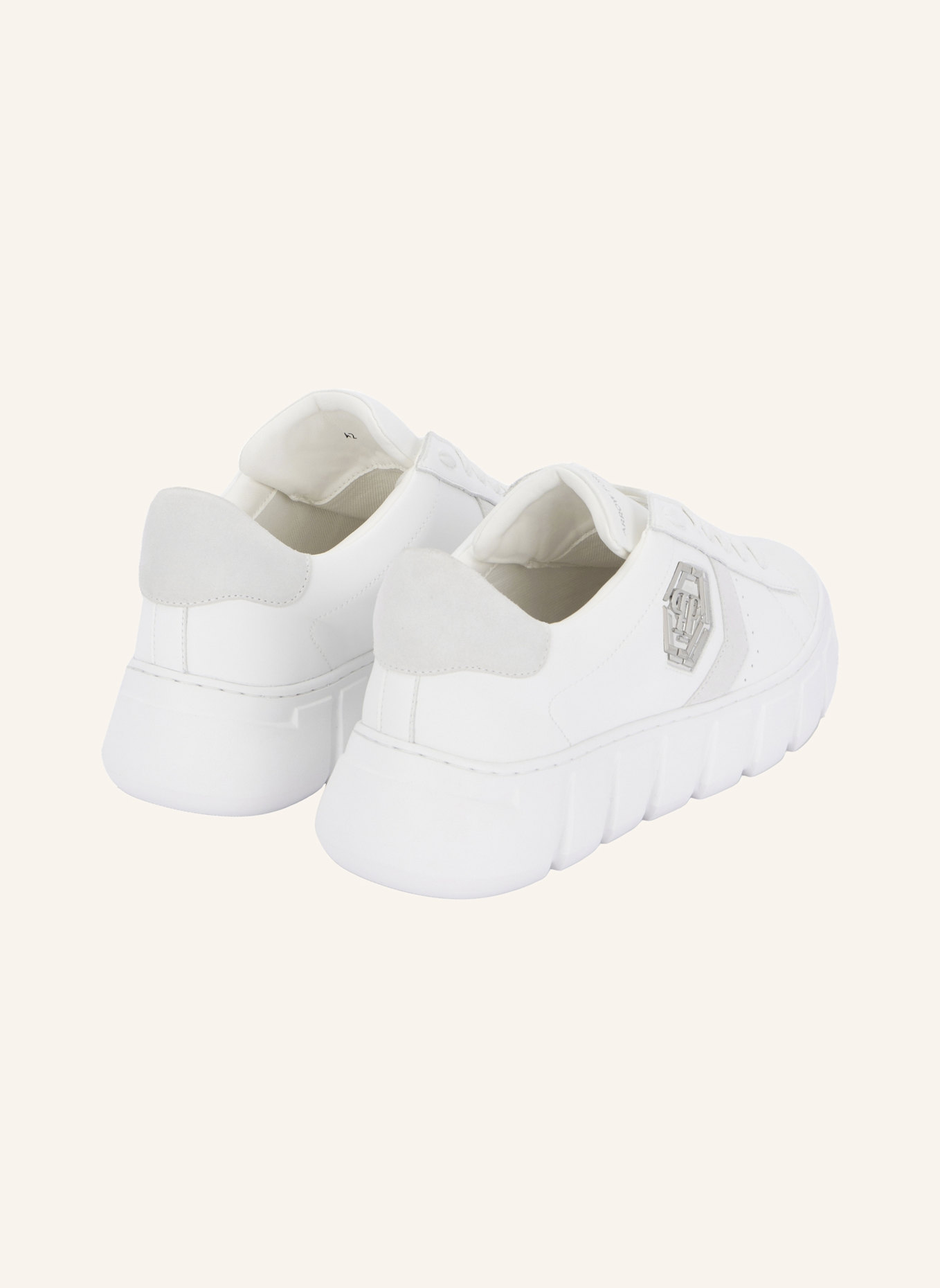 PHILIPP PLEIN Lo-Top Turnschuhe HEXAGON: WEISS