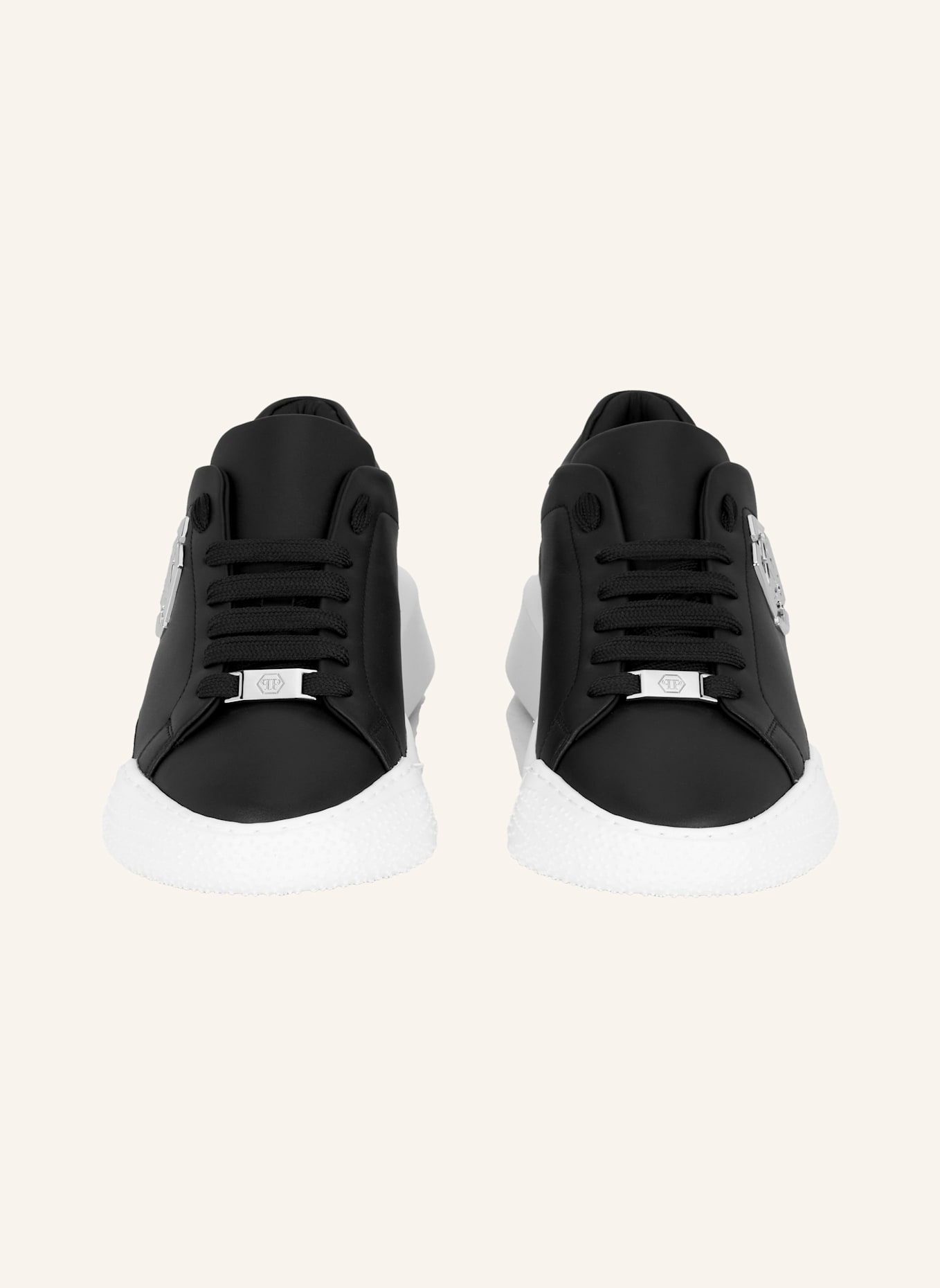 PHILIPP PLEIN Lo-Top Turnschuhe HEXAGON: SCHWARZ