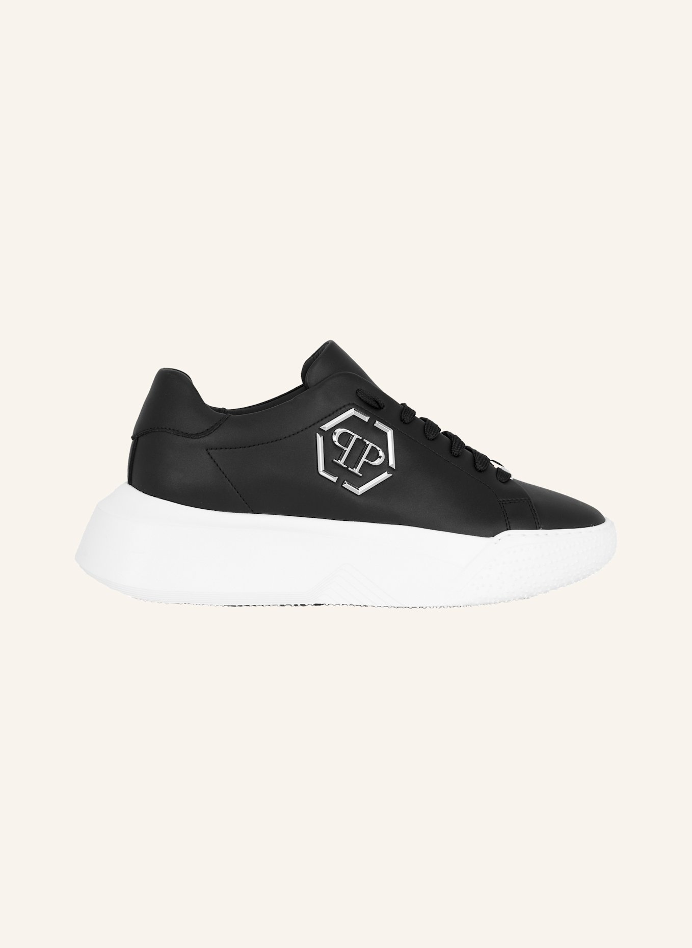 PHILIPP PLEIN Lo-Top Turnschuhe HEXAGON: SCHWARZ