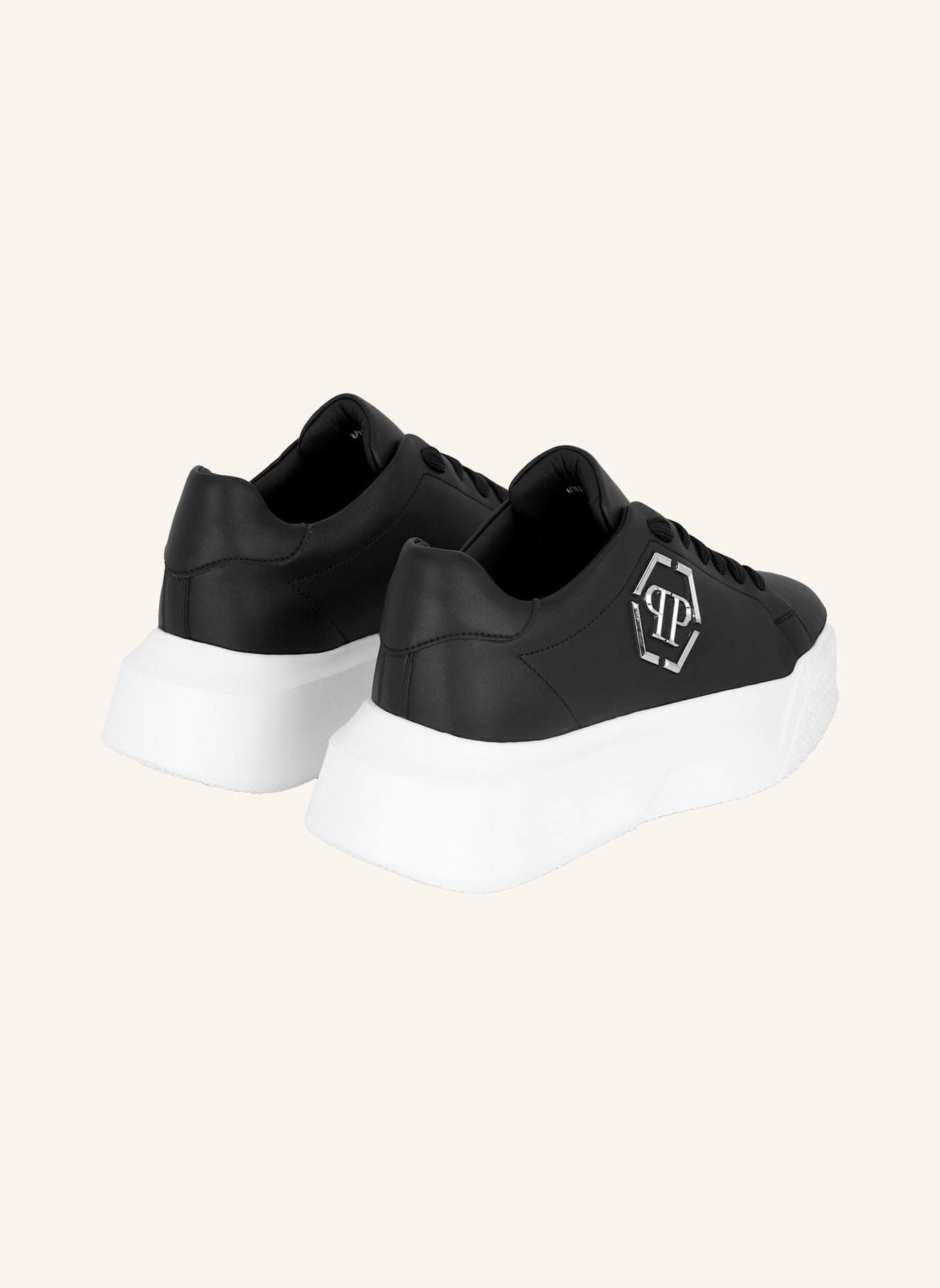 PHILIPP PLEIN Lo-Top Turnschuhe HEXAGON: SCHWARZ