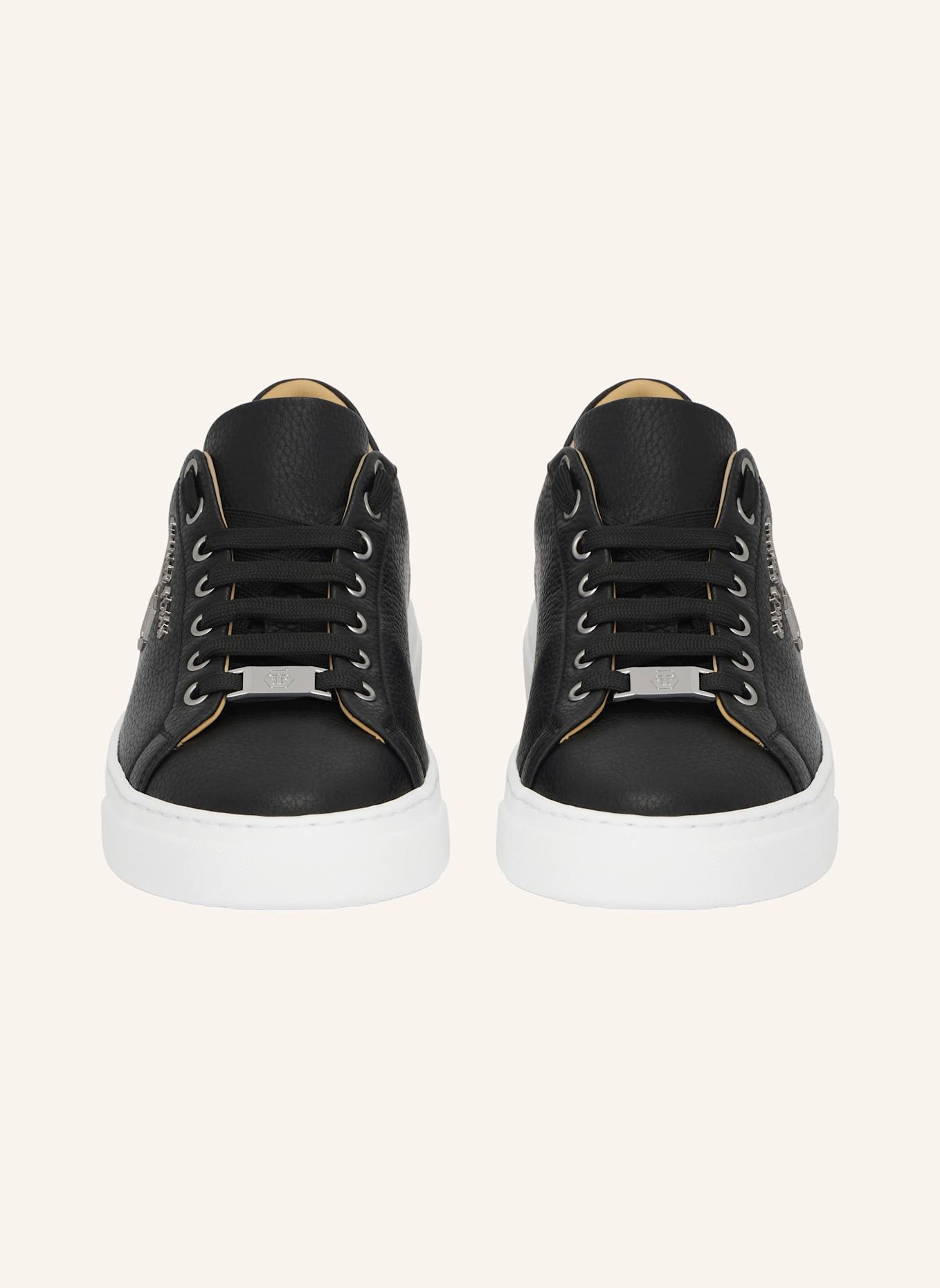 PHILIPP PLEIN Lo-Top Turnschuhe HEXAGON: SCHWARZ