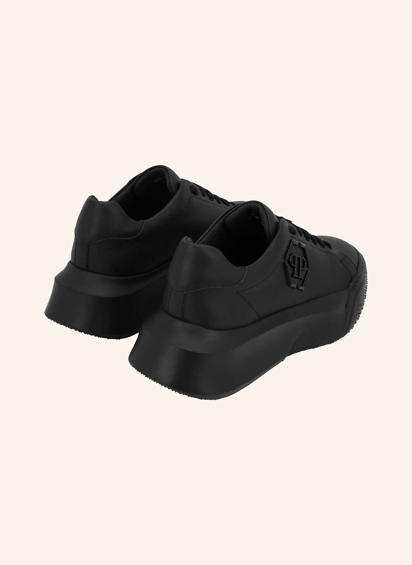 PHILIPP PLEIN Lo-Top Turnschuhe HEXAGON: SCHWARZ