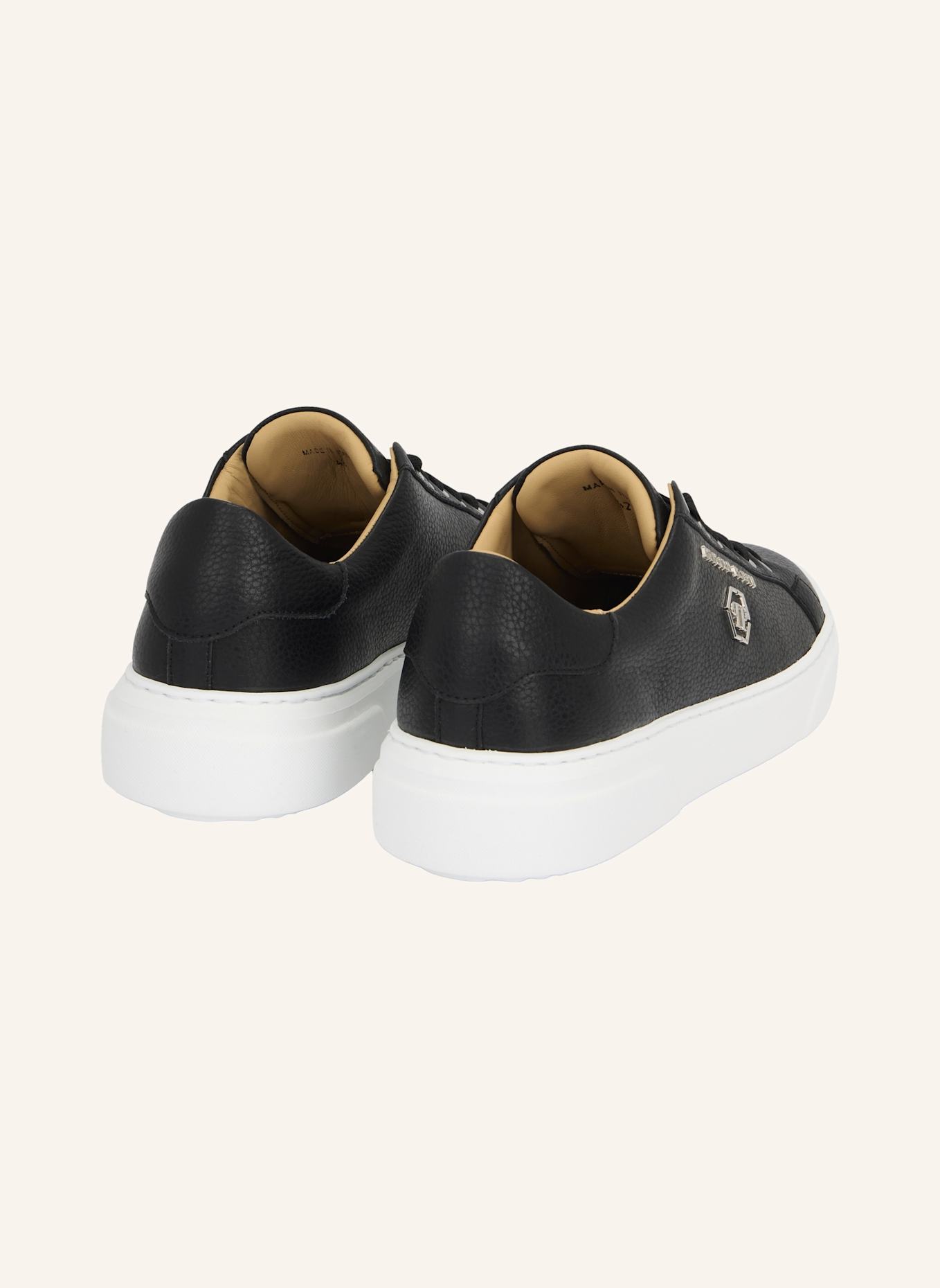 PHILIPP PLEIN Lo-Top Turnschuhe HEXAGON: SCHWARZ