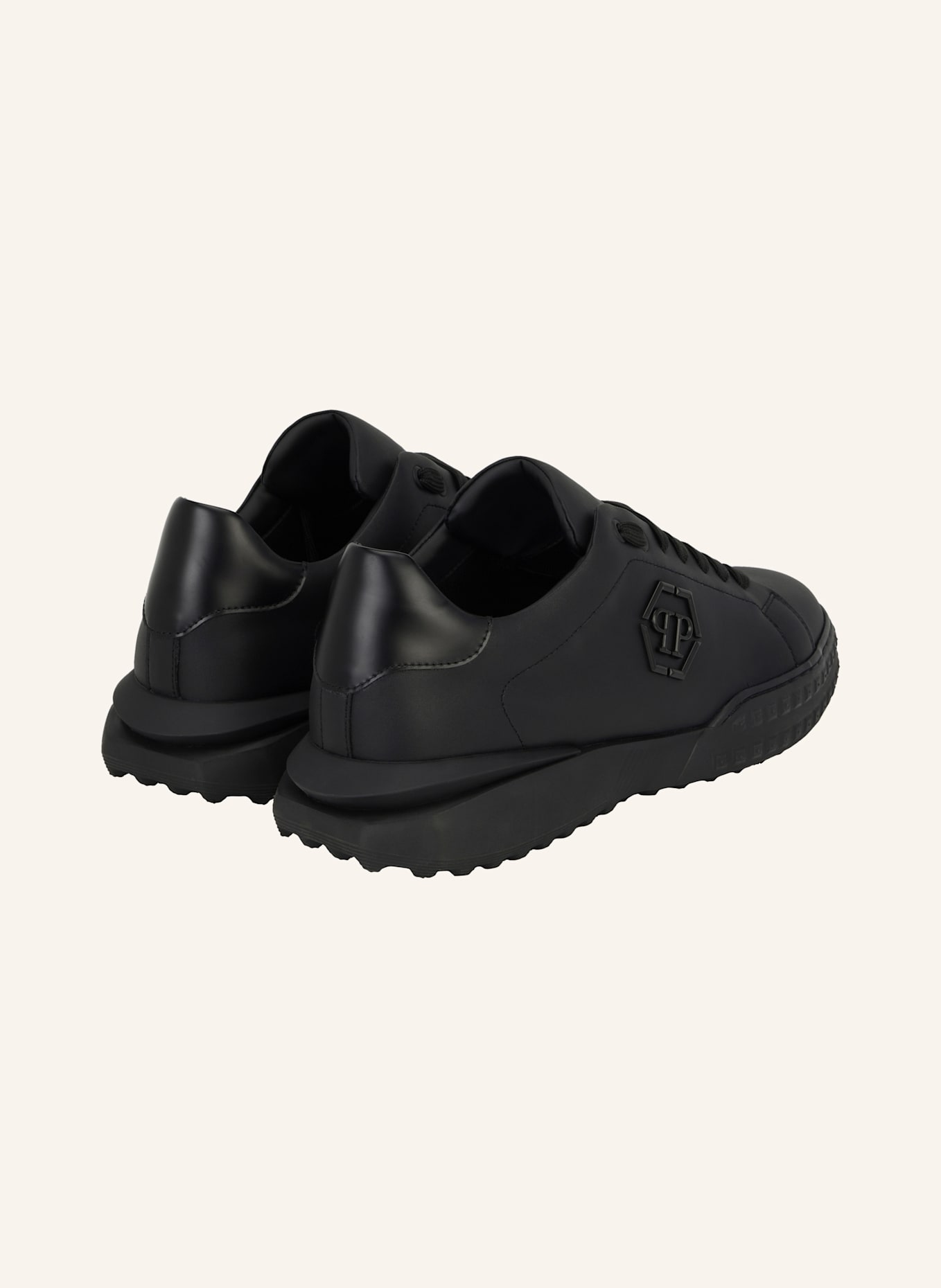 PHILIPP PLEIN Lo-Top Turnschuhe HEXAGON: SCHWARZ