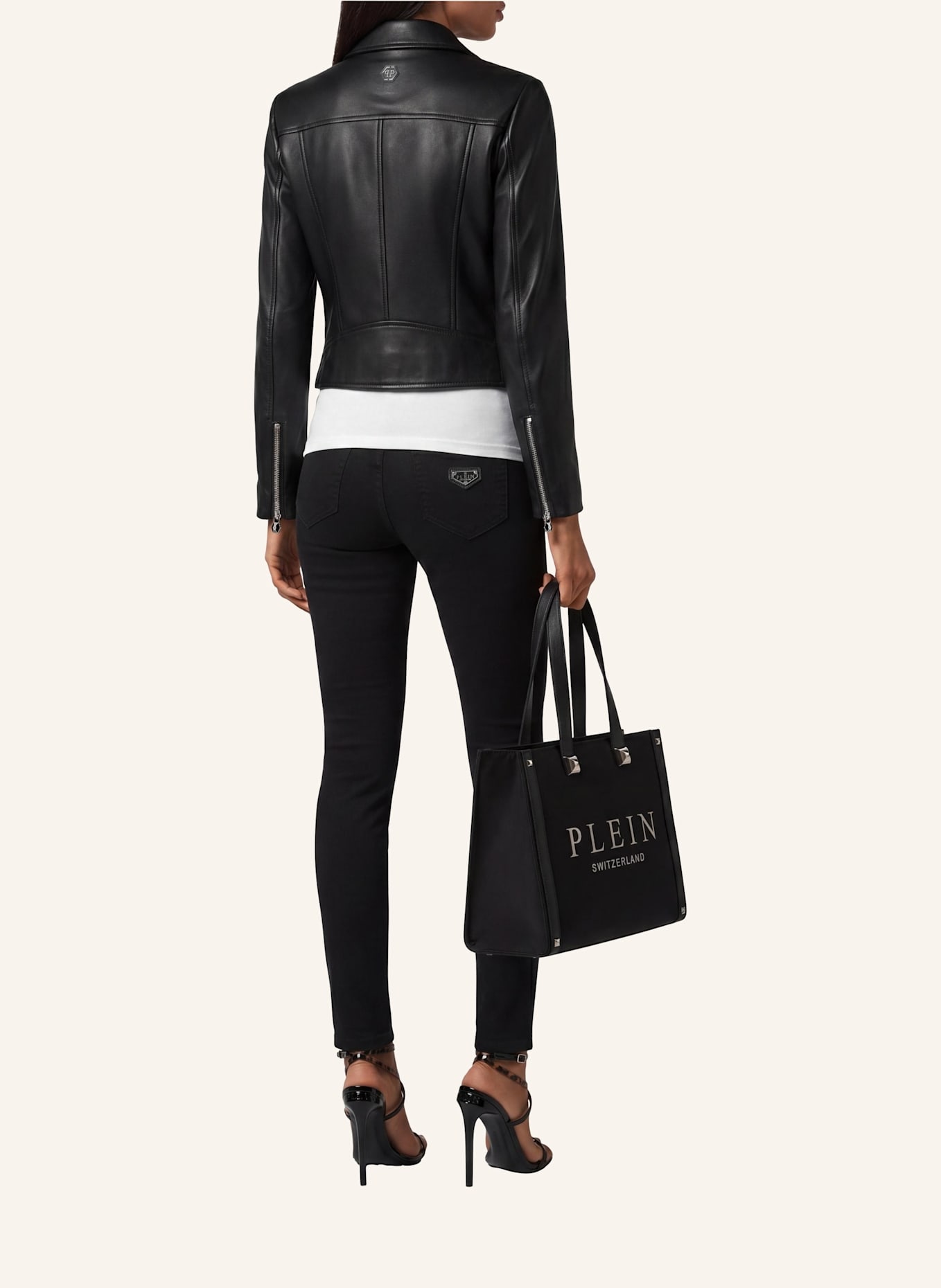 PHILIPP PLEIN Jeggings: SCHWARZ