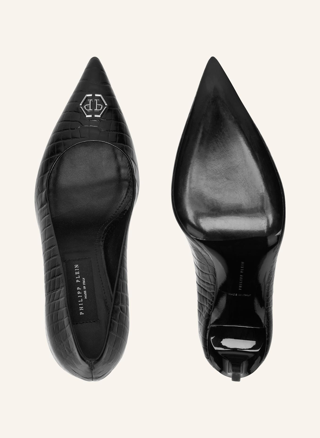 PHILIPP PLEIN PHILIPP PLEIN Cocco Print Decolette Mid Heels Hexagon 9: SCHWARZ