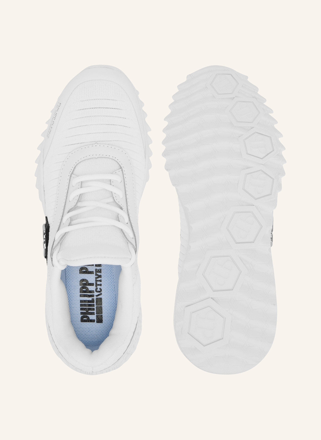 PHILIPP PLEIN Runner Sneaker HEXAGON: WEISS
