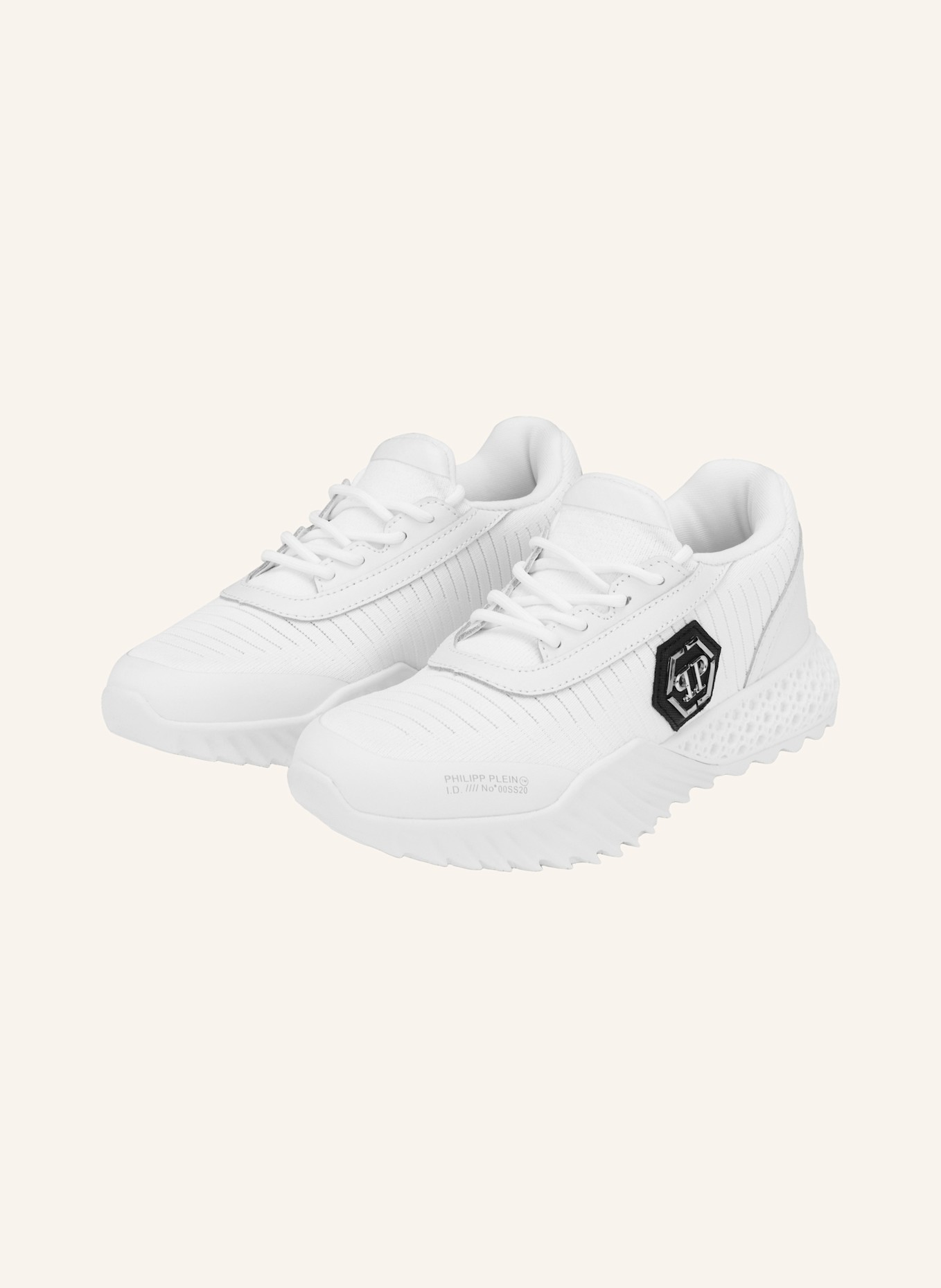 PHILIPP PLEIN Runner Sneaker HEXAGON: WEISS