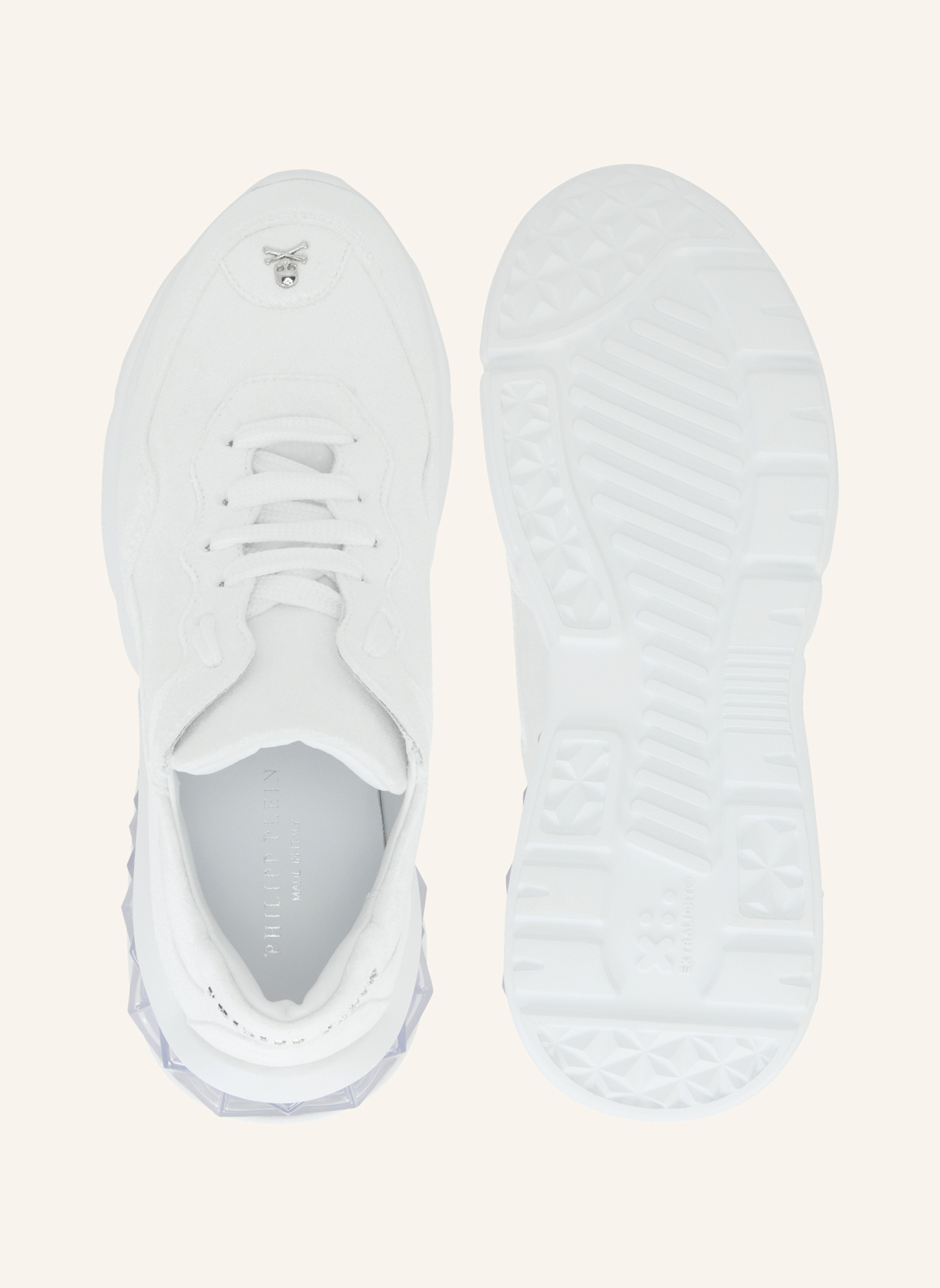 PHILIPP PLEIN Runner Sneaker: WEISS