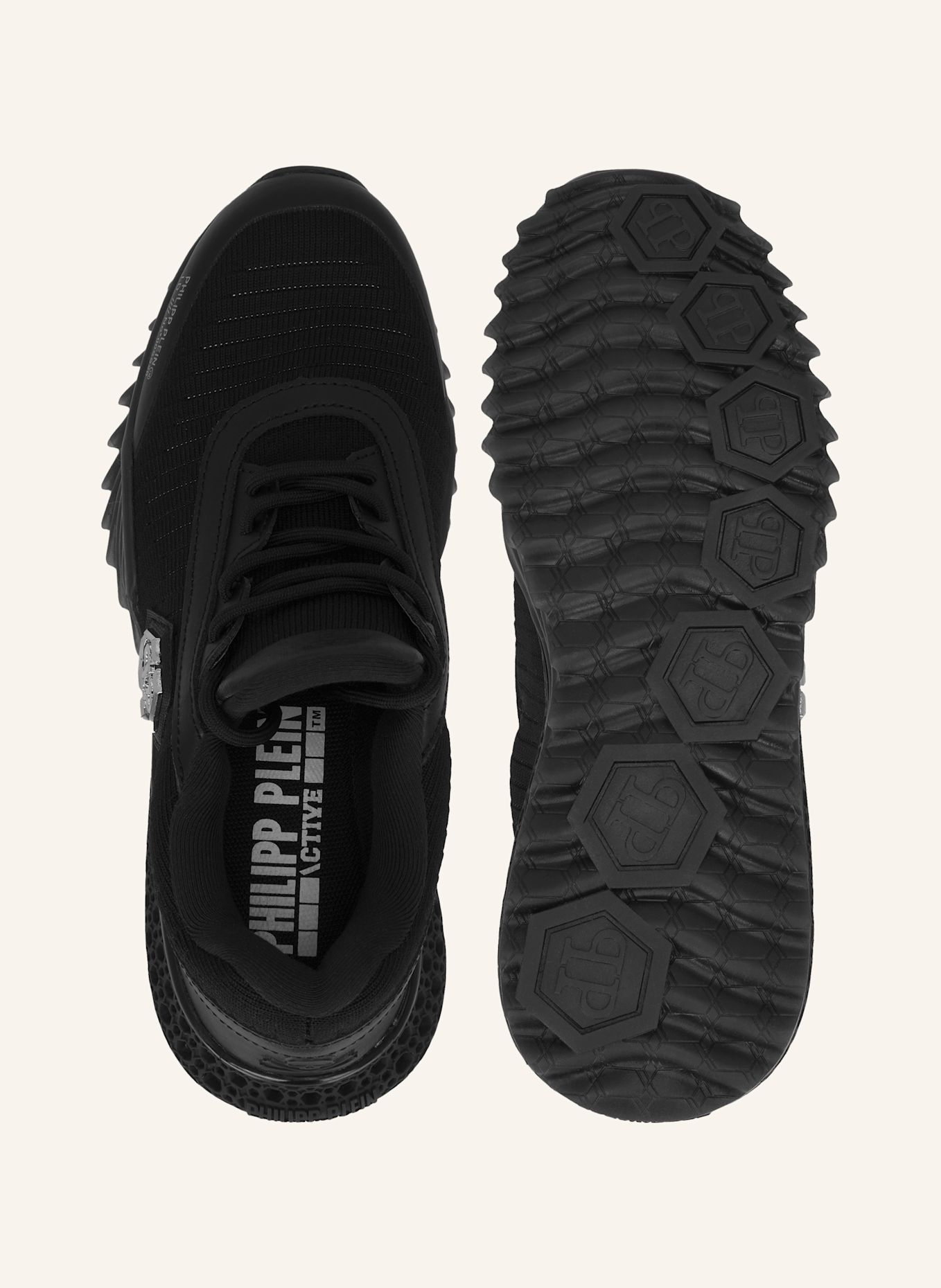PHILIPP PLEIN Runner Sneaker HEXAGON: SCHWARZ