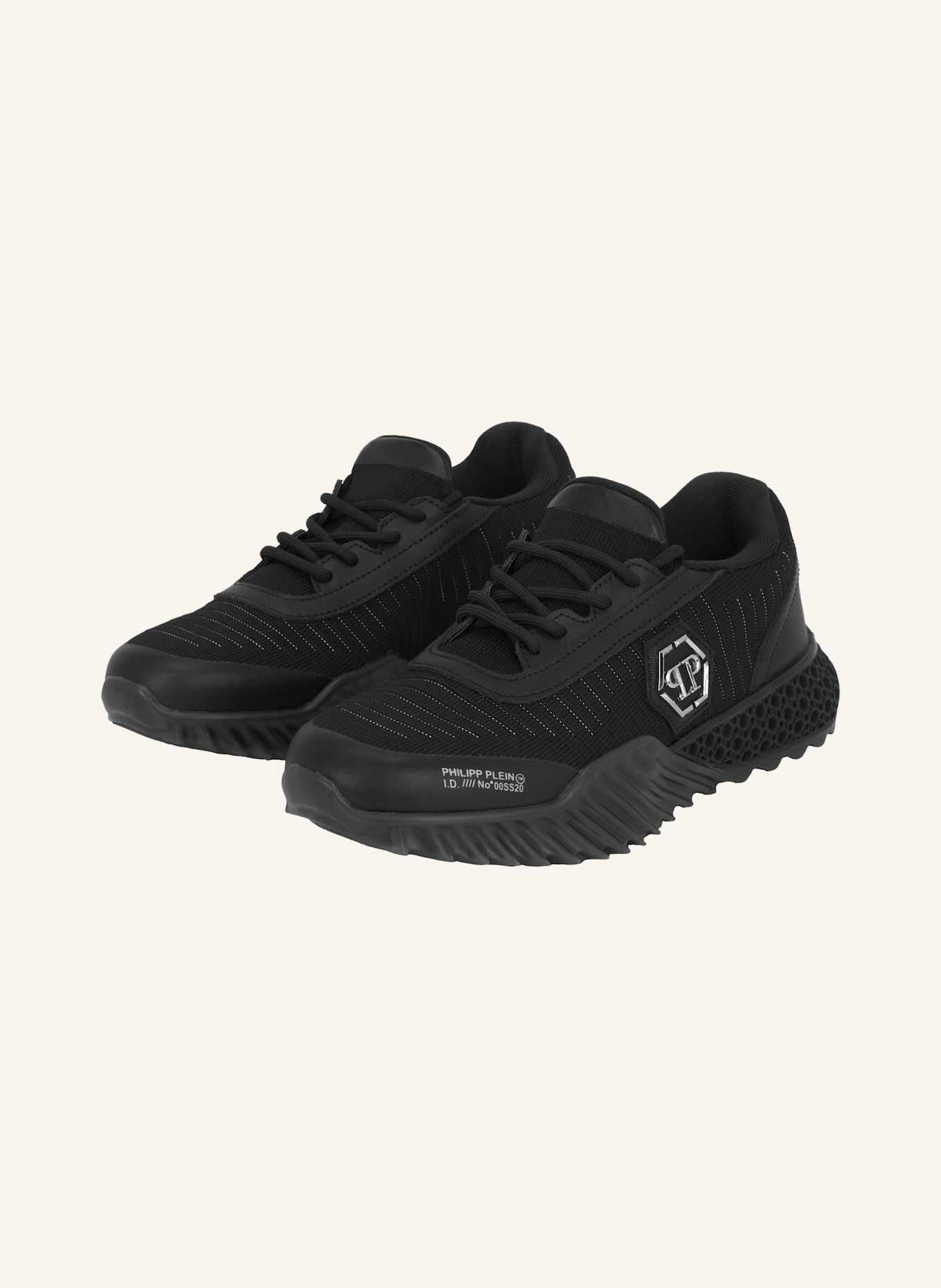 PHILIPP PLEIN Runner Sneaker HEXAGON: SCHWARZ