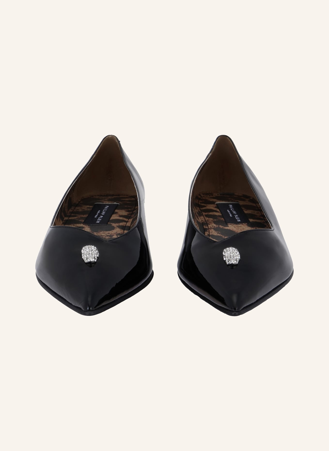 PHILIPP PLEIN Ballerinas SKULL: SCHWARZ