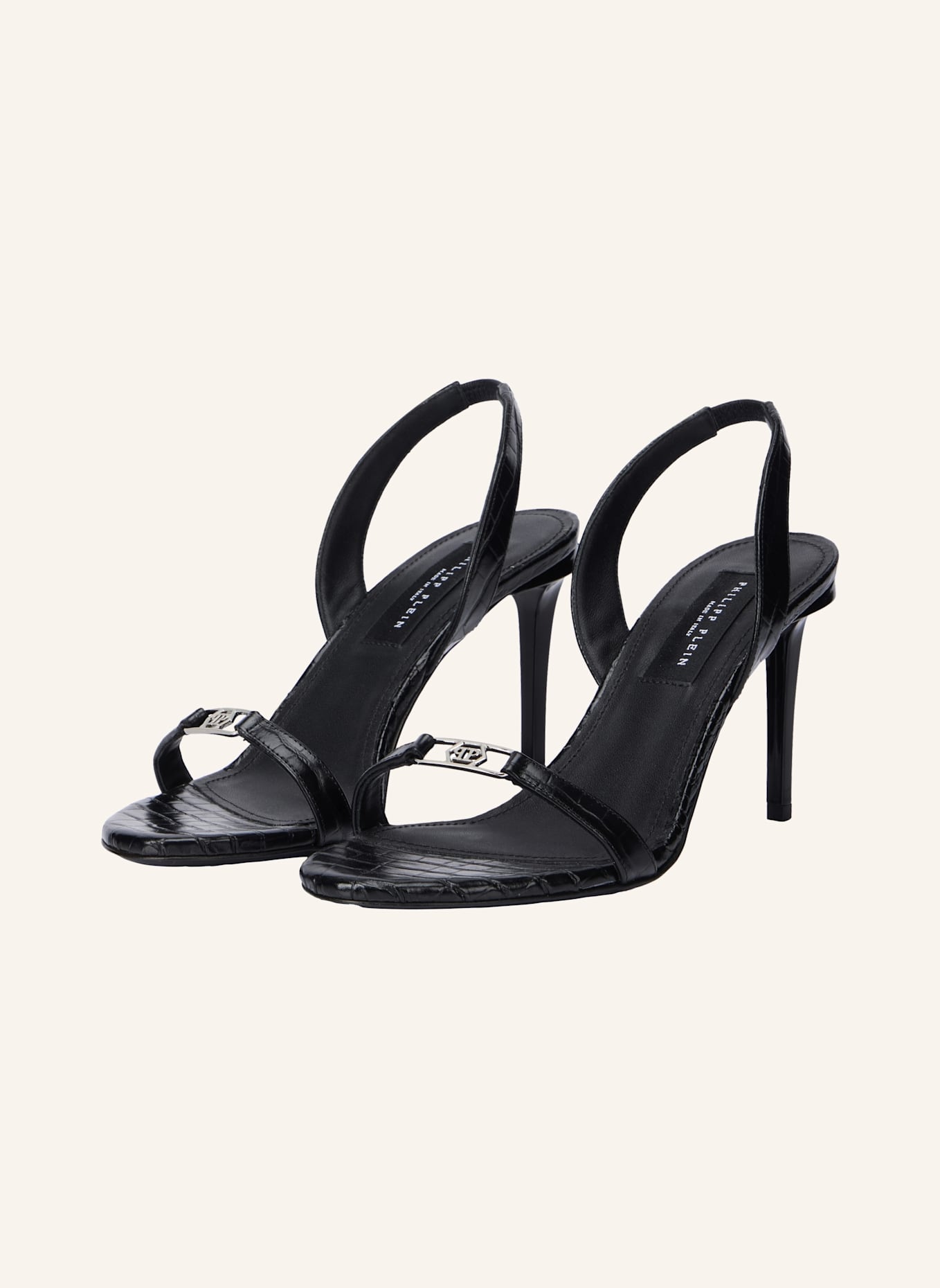 PHILIPP PLEIN PHILIPP PLEIN High Heels Sandals Hexagon 9: SCHWARZ