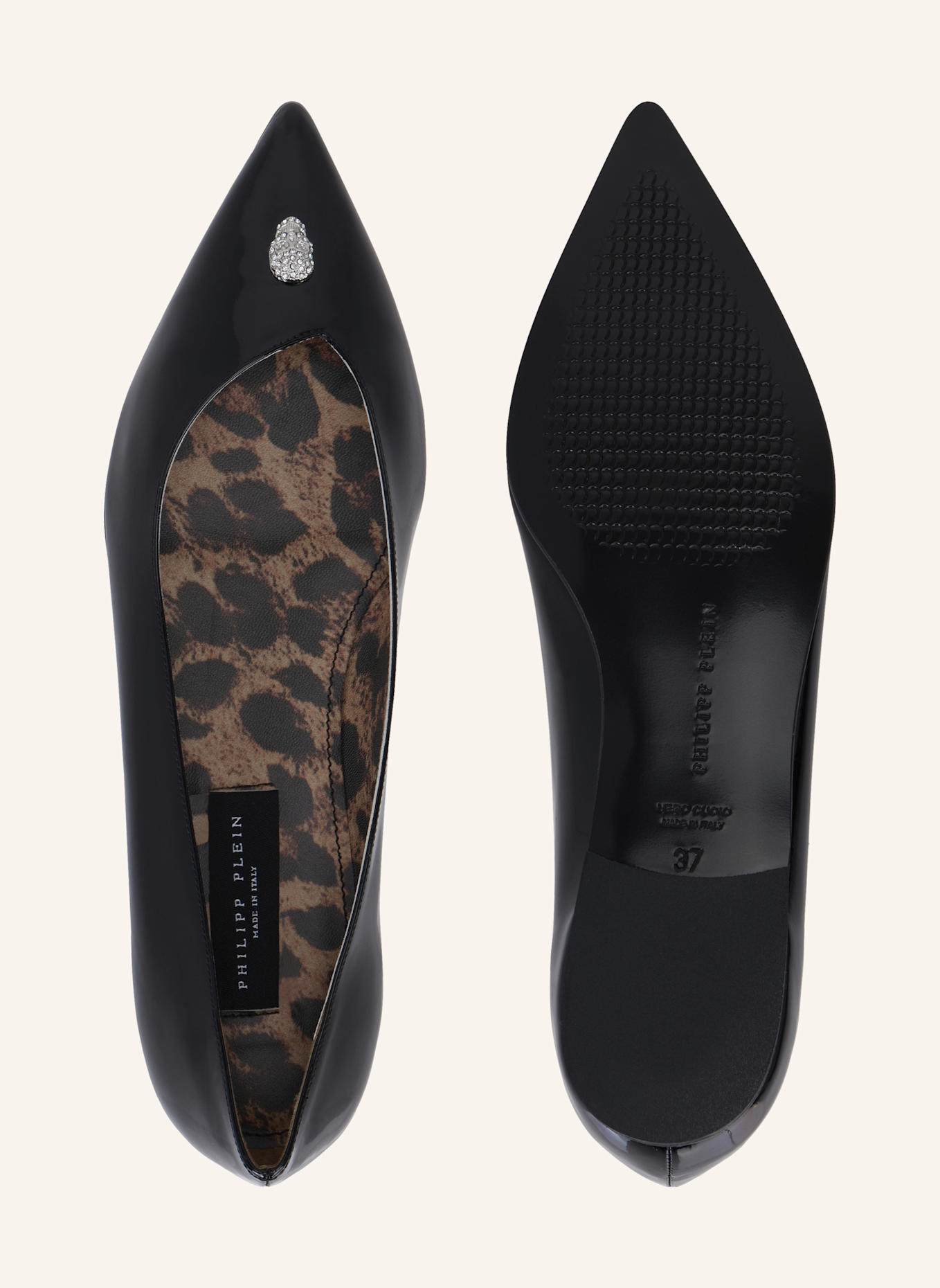 PHILIPP PLEIN Ballerinas SKULL: SCHWARZ