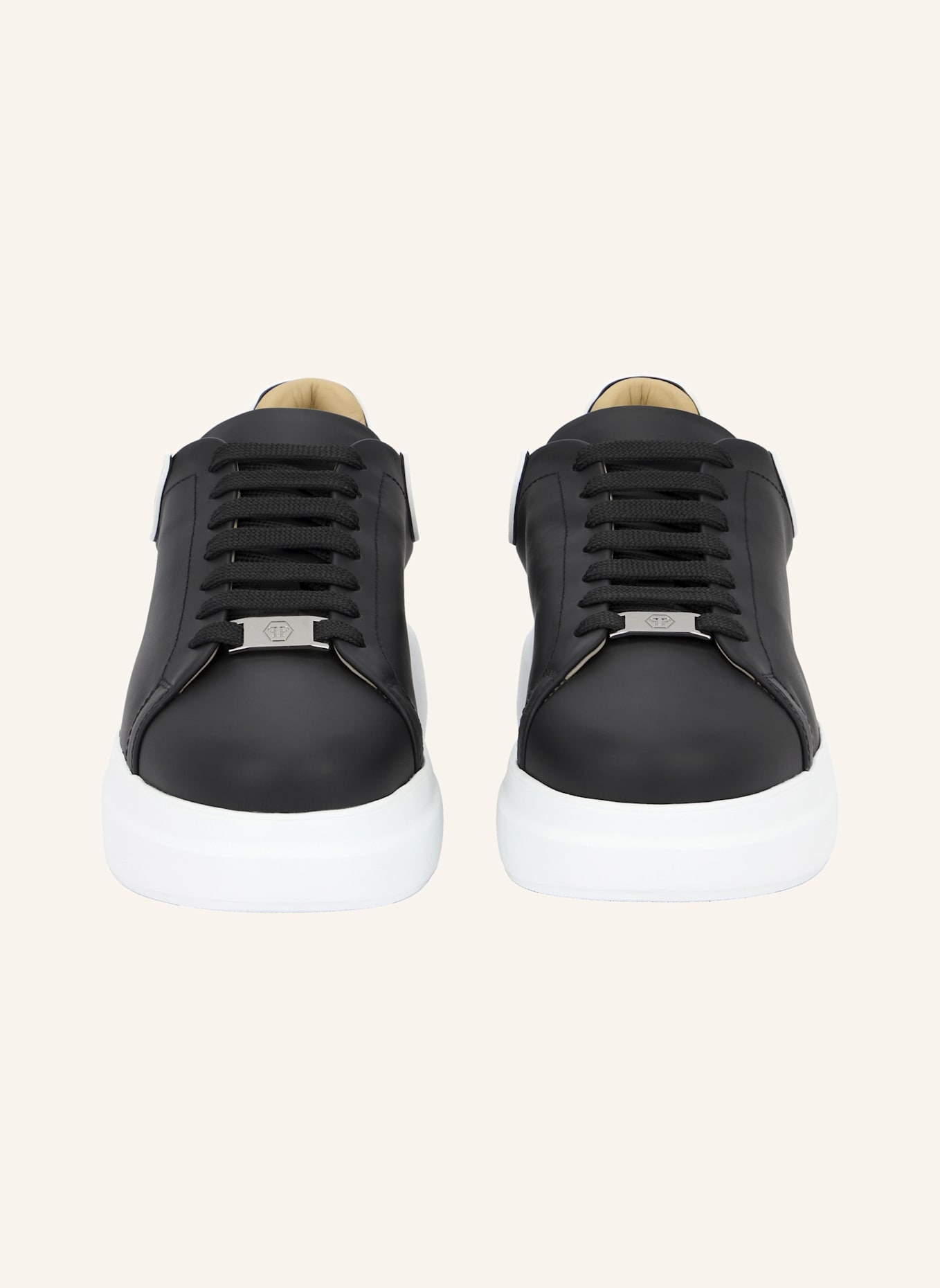 PHILIPP PLEIN Leder Sneaker: SCHWARZ