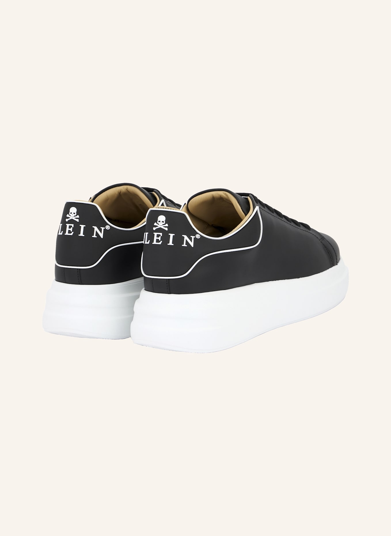 PHILIPP PLEIN Leder Sneaker: SCHWARZ