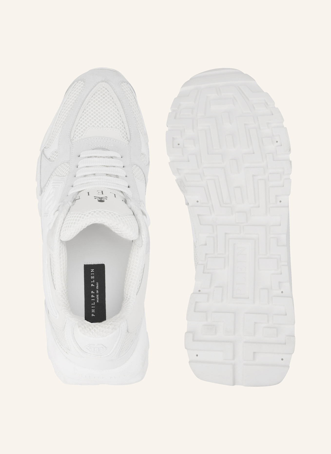 PHILIPP PLEIN Lo-Top Turnschuhe TITAN: WEISS