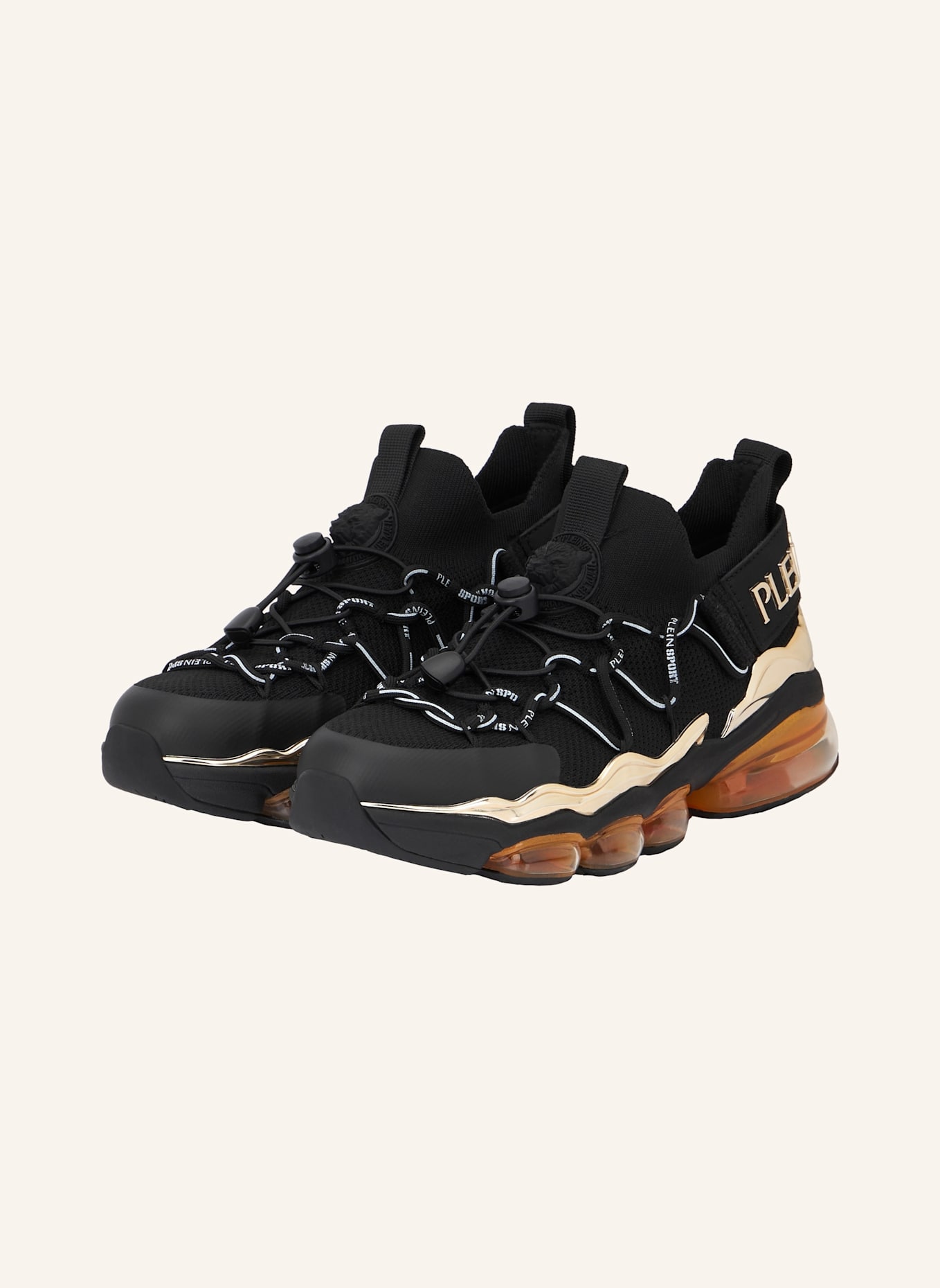PLEIN SPORT Lo-Top Turnschuhe THUNDER: SCHWARZ