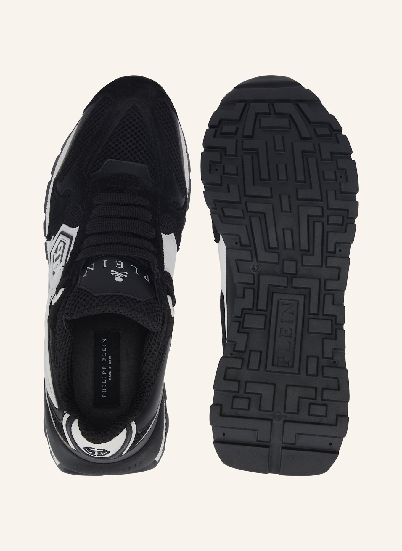 PHILIPP PLEIN Lo-Top Turnschuhe TITAN: WEISS
