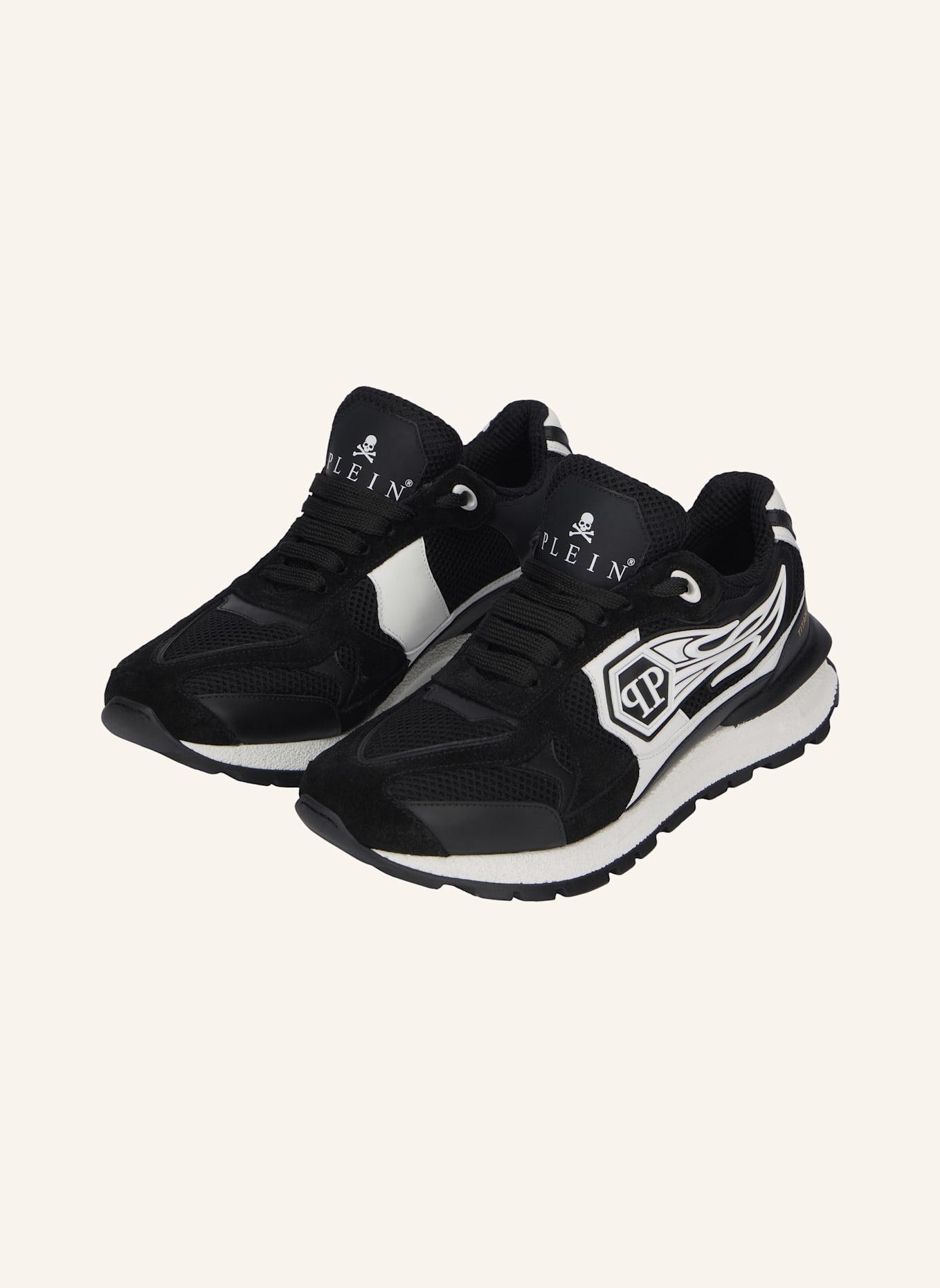 PHILIPP PLEIN Lo-Top Turnschuhe TITAN: WEISS