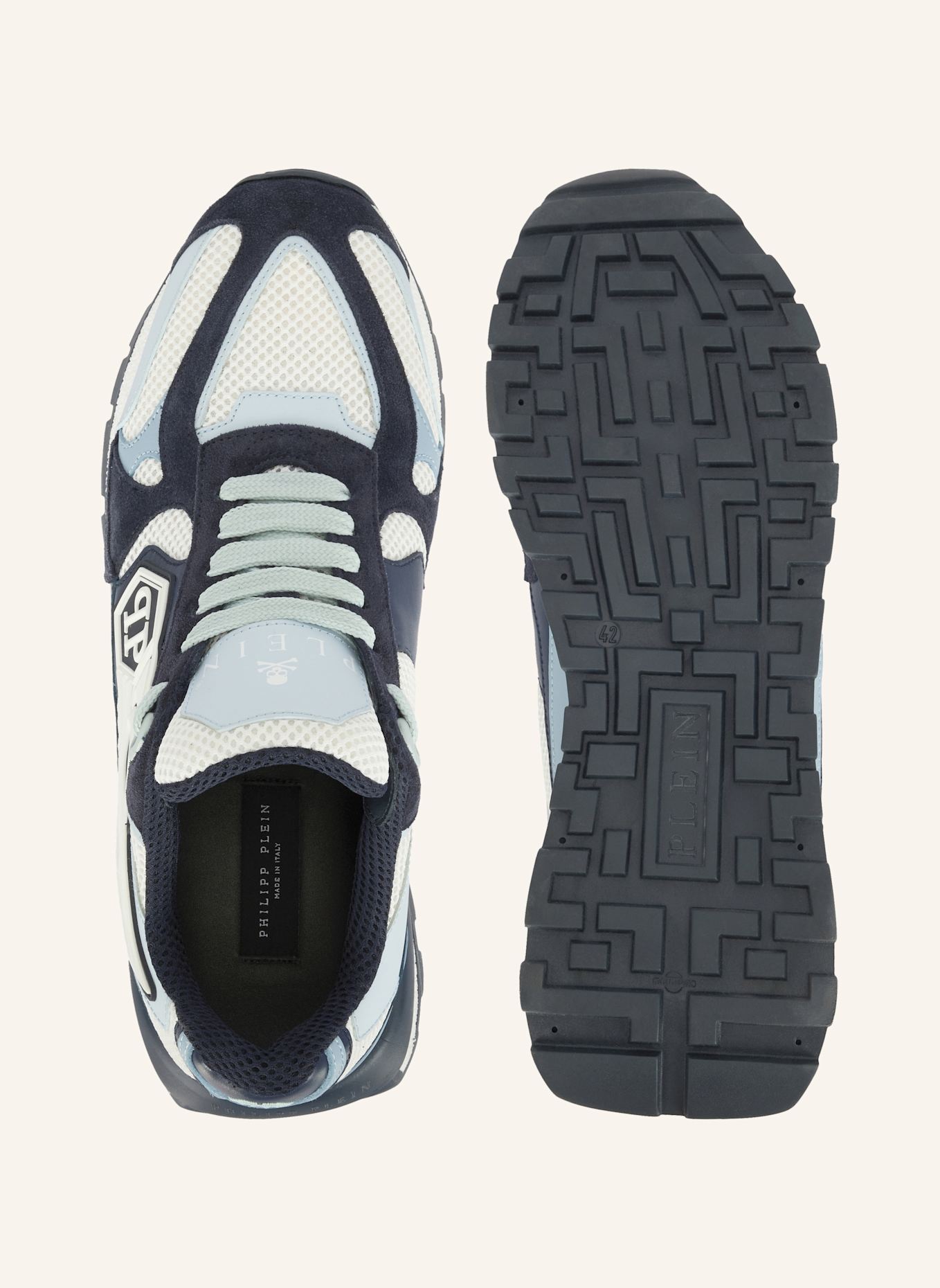 PHILIPP PLEIN Lo-Top Turnschuhe TITAN: HELLBLAU