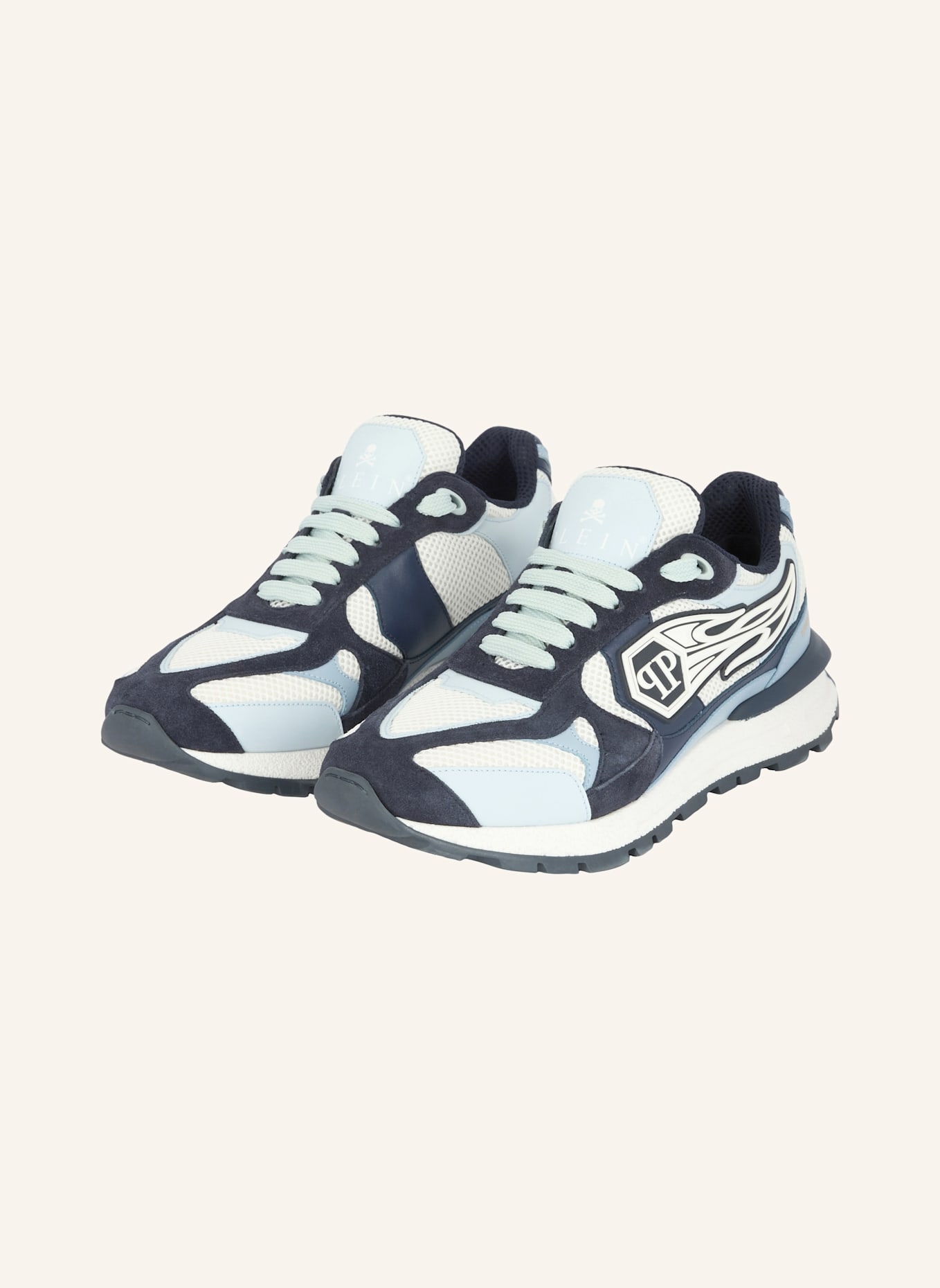PHILIPP PLEIN Lo-Top Turnschuhe TITAN: HELLBLAU