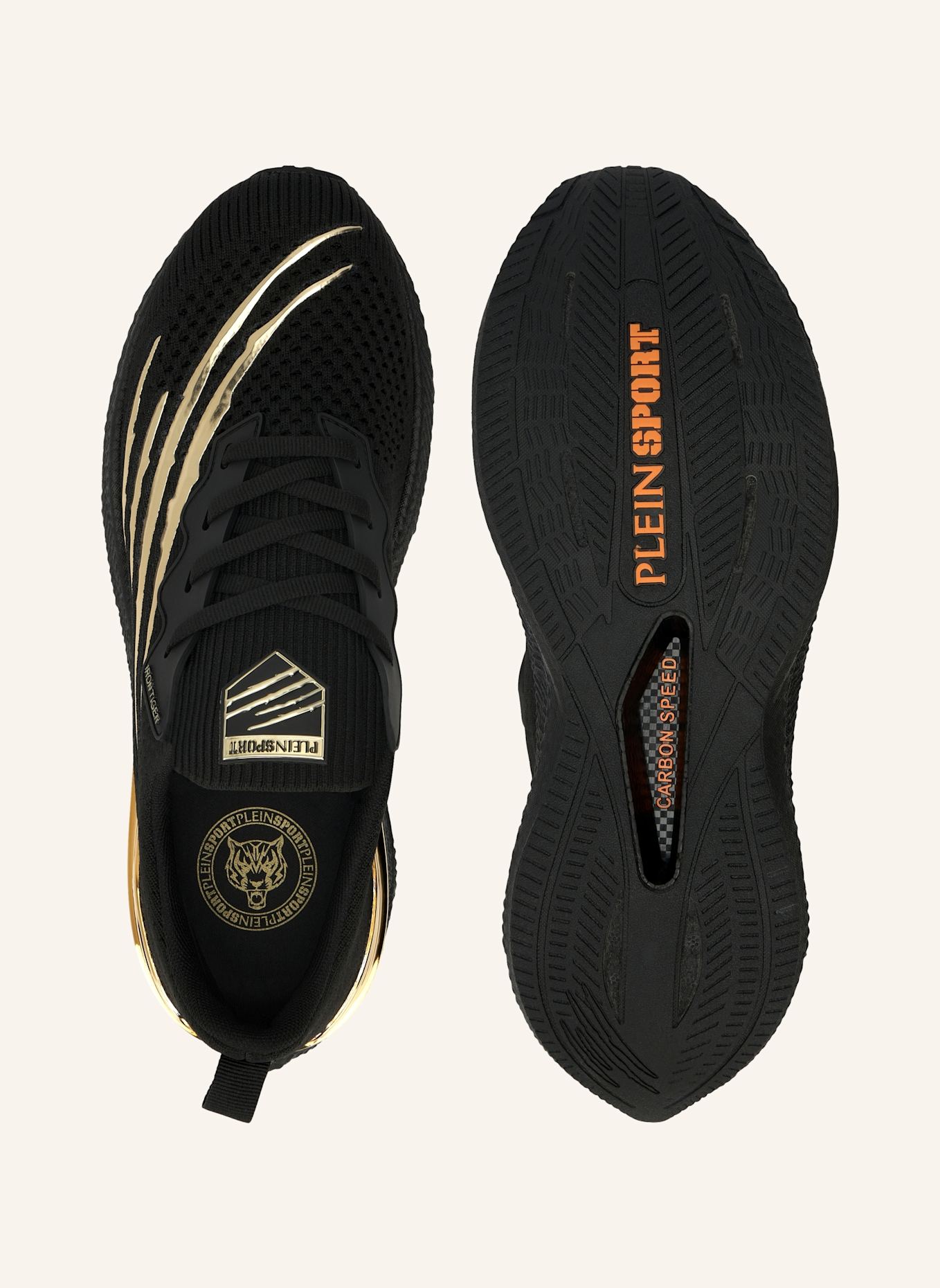 PLEIN SPORT Lo-Top Turnschuhe TIGER: SCHWARZ