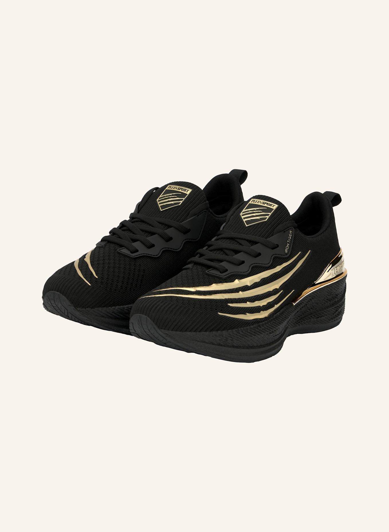 PLEIN SPORT Lo-Top Turnschuhe TIGER: SCHWARZ