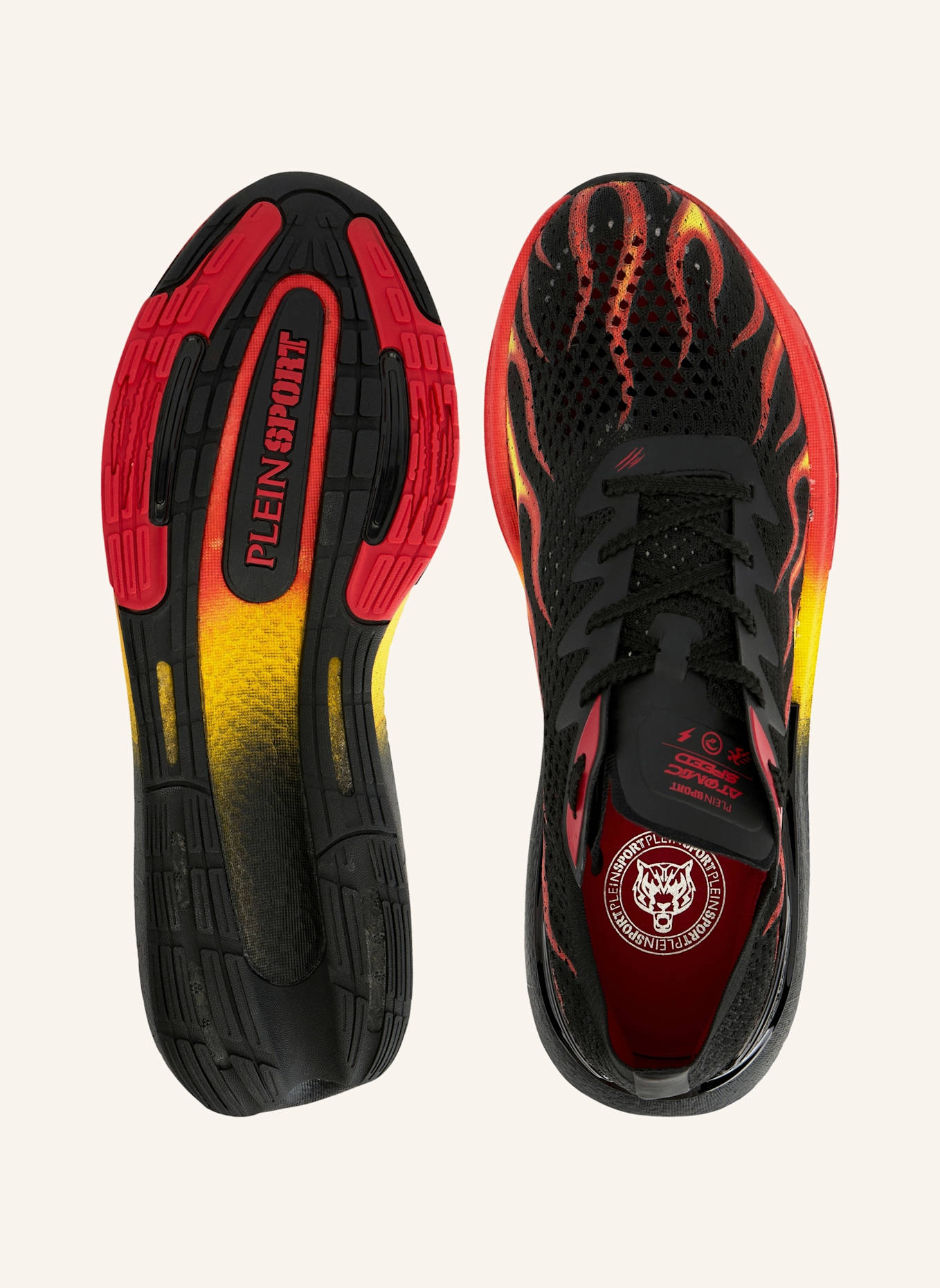 PLEIN SPORT Lo-Top Turnschuhe FLAME: SCHWARZ