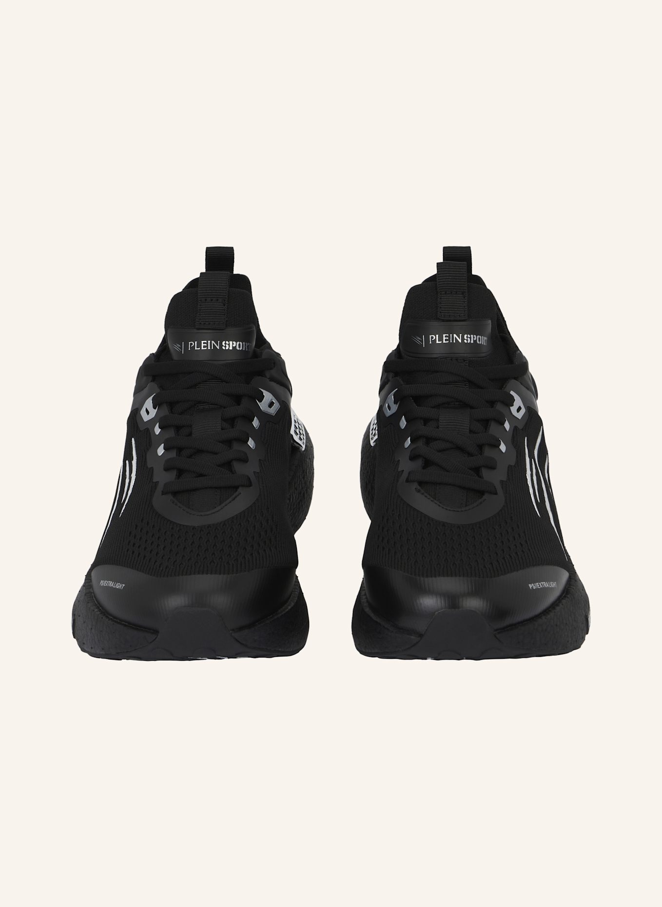 PLEIN SPORT Läufer Sneaker: SCHWARZ/ SILBER