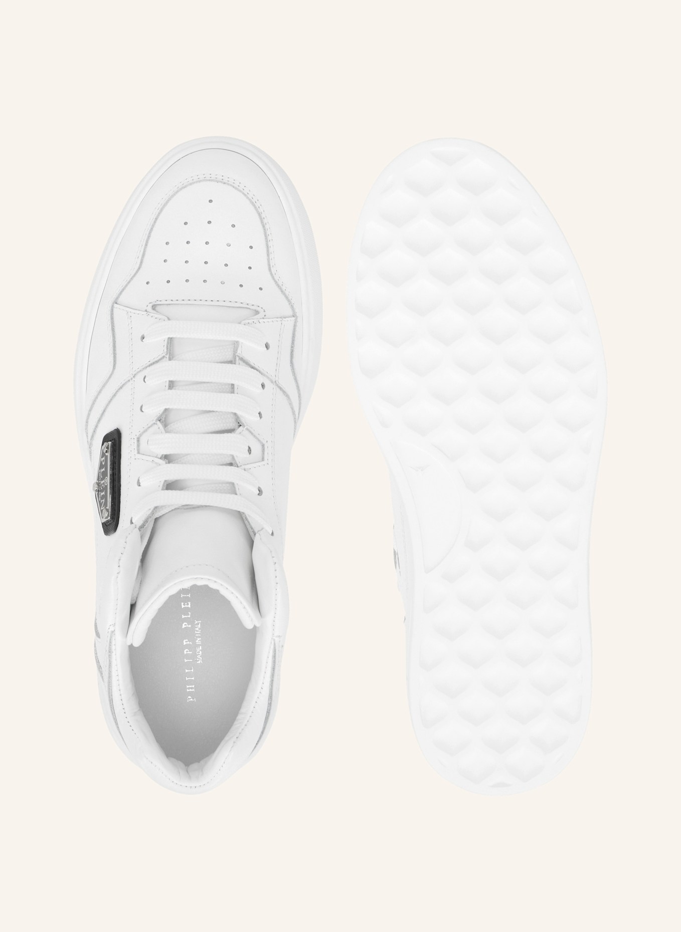 PHILIPP PLEIN Mid-Top Turnschuhe: WEISS