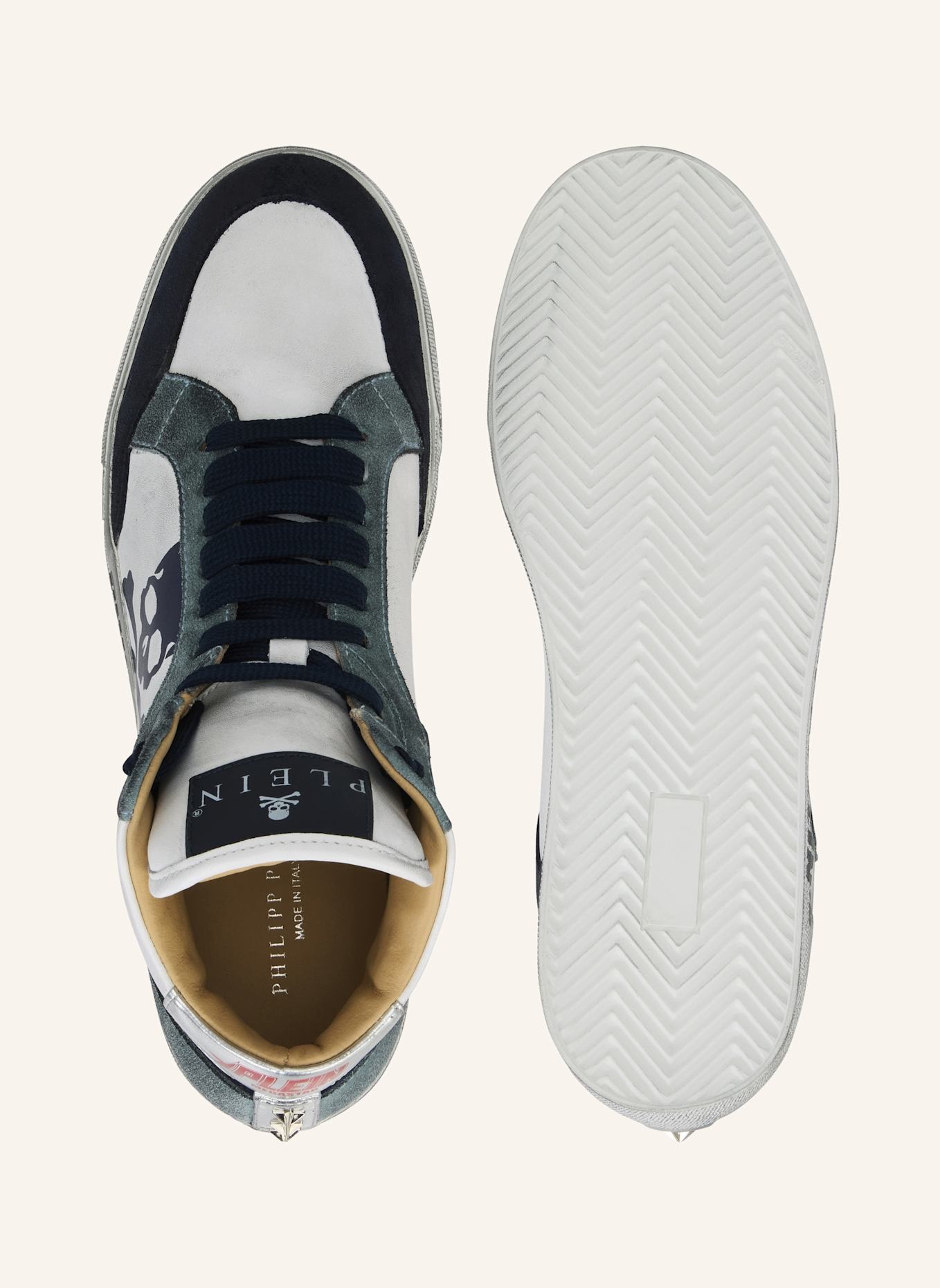 PHILIPP PLEIN High-Top Turnschuhe RETROKICKZ: WEISS