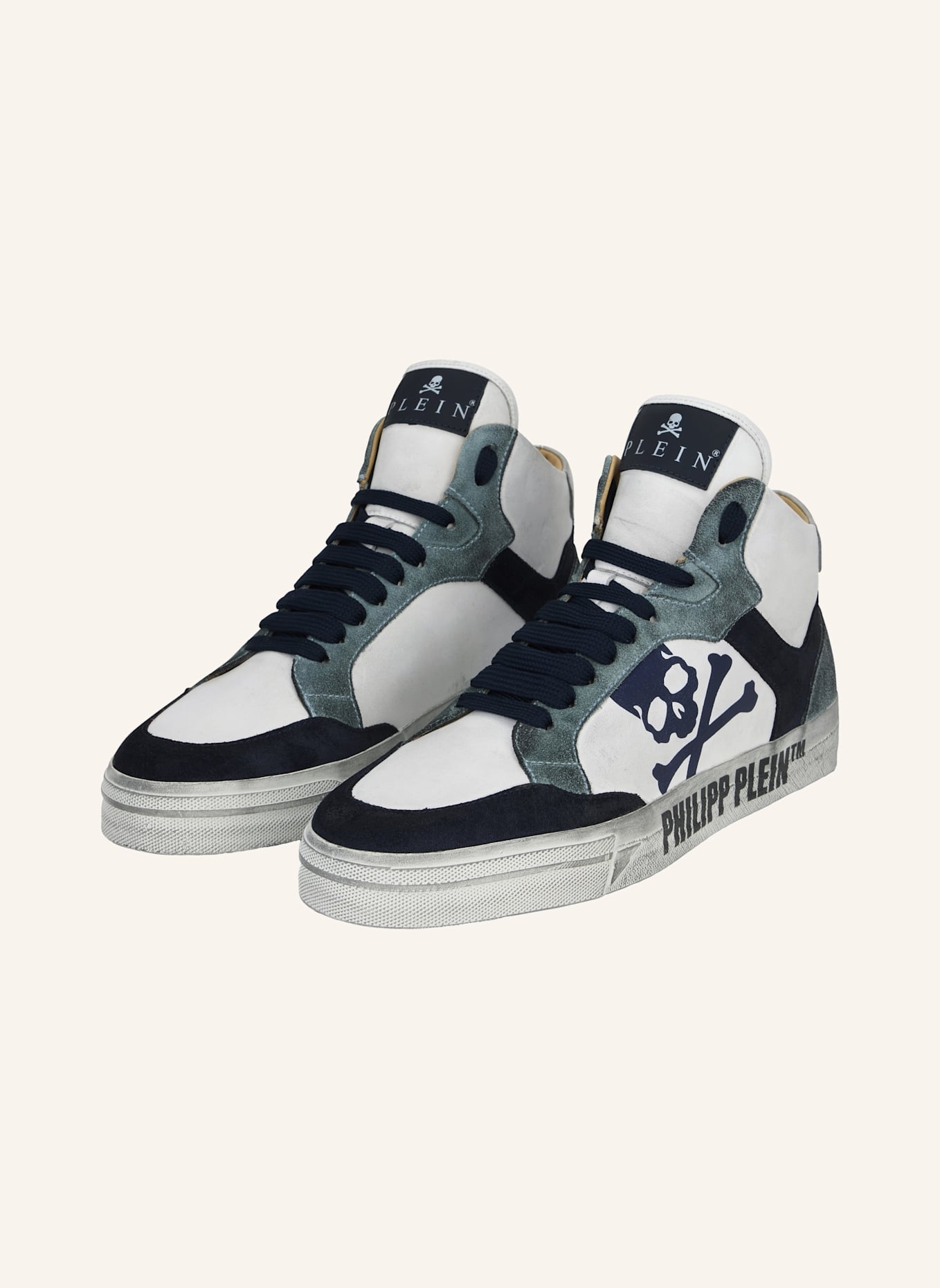 PHILIPP PLEIN High-Top Turnschuhe RETROKICKZ: WEISS
