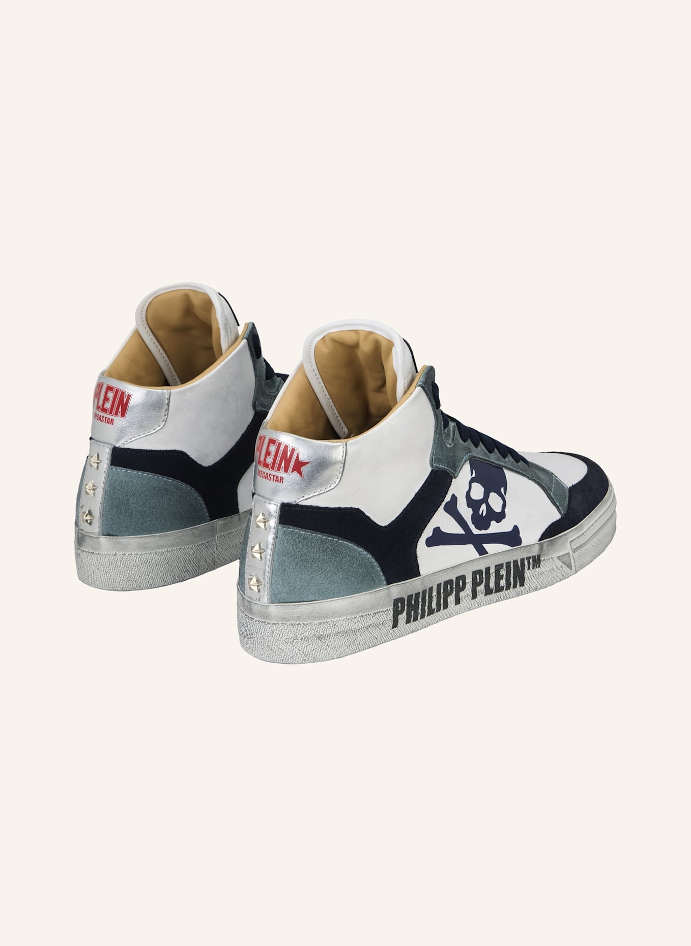 PHILIPP PLEIN High-Top Turnschuhe RETROKICKZ: WEISS