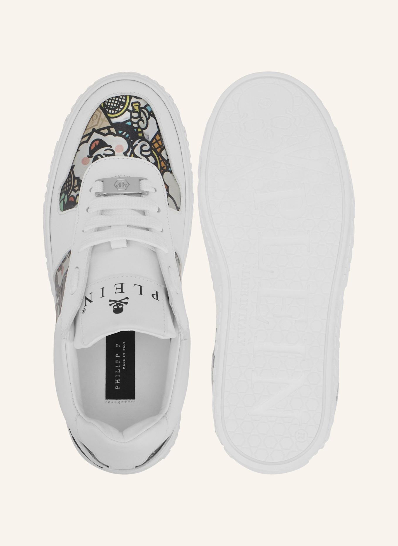 PHILIPP PLEIN PHILIPP PLEIN Low-Top Sneakers 3D Ice Cream: WEISS