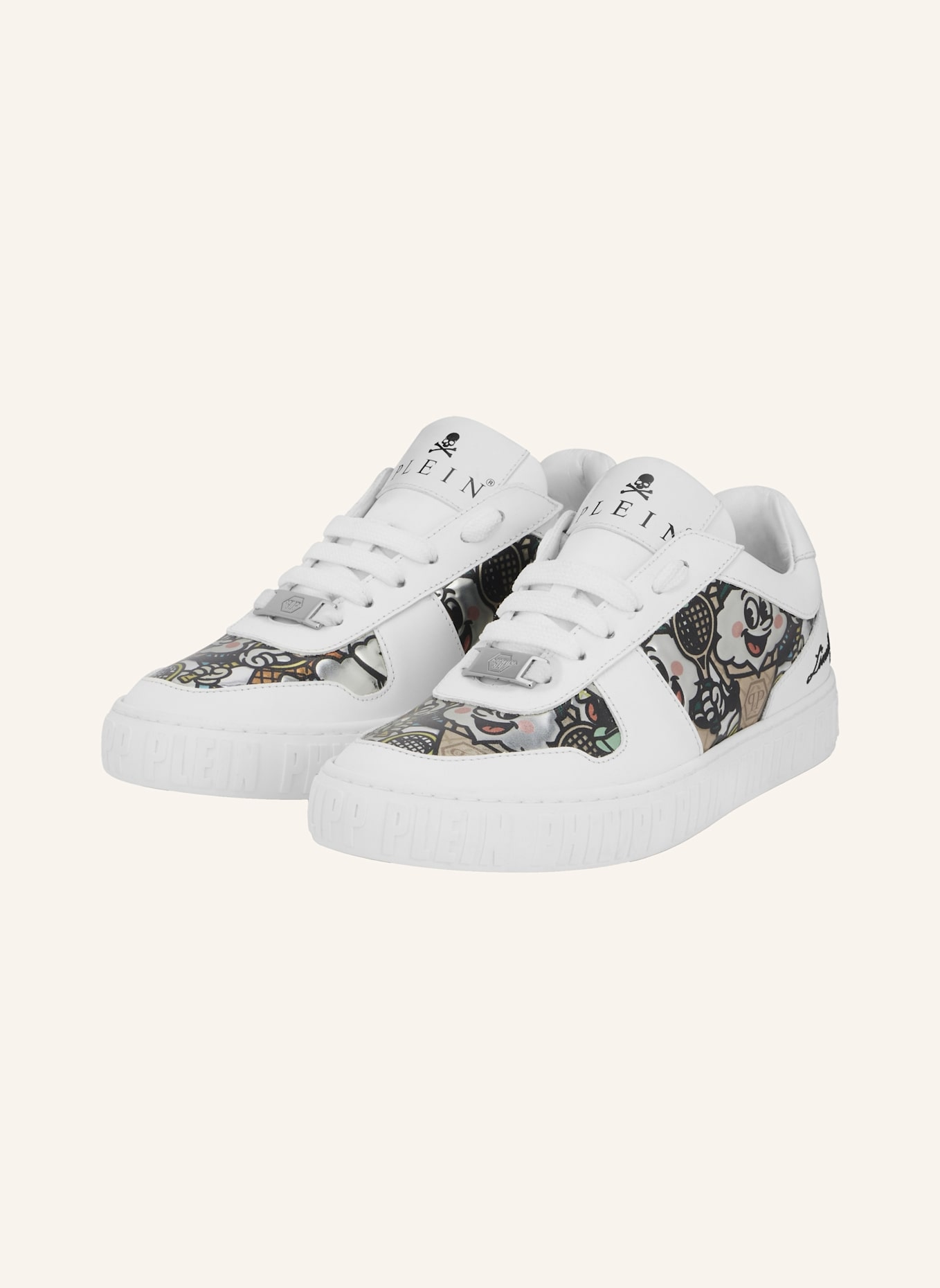 PHILIPP PLEIN PHILIPP PLEIN Low-Top Sneakers 3D Ice Cream: WEISS